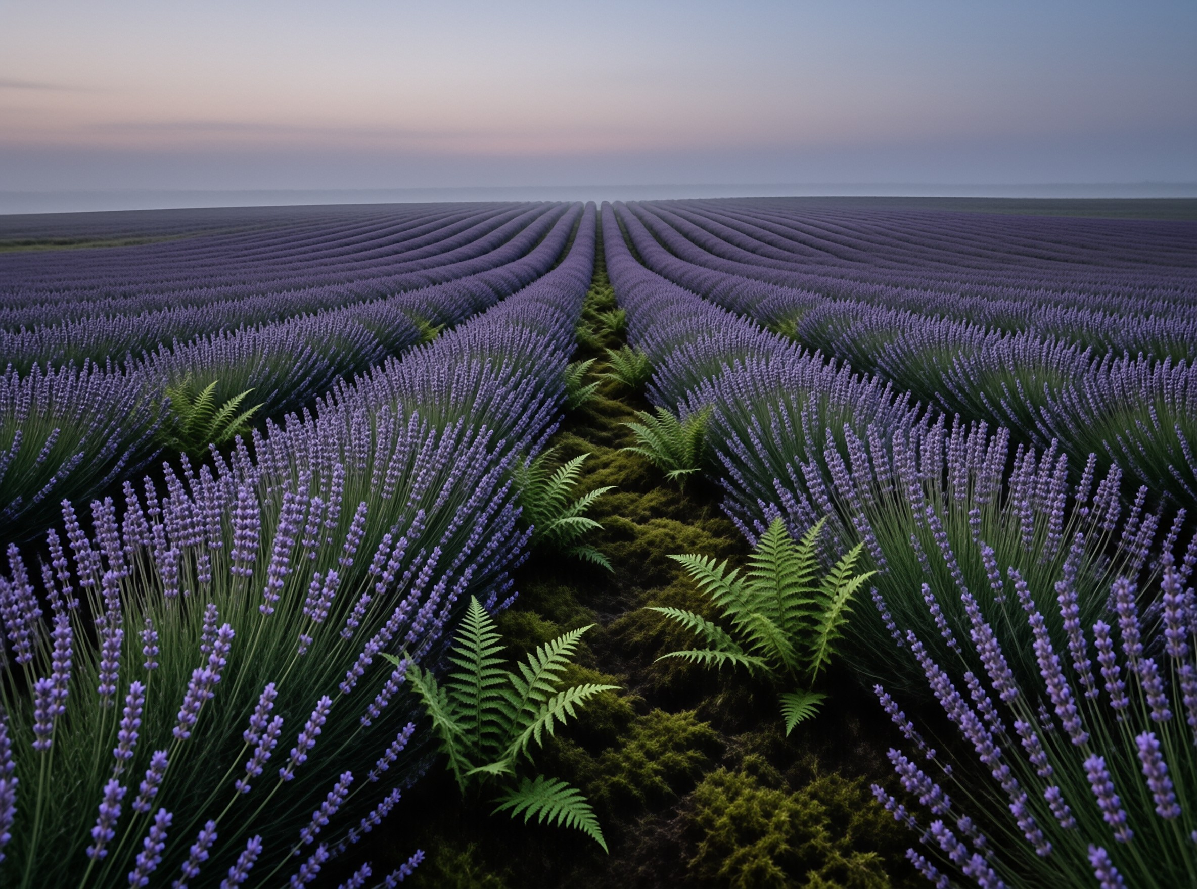 Misty Lavender Rows