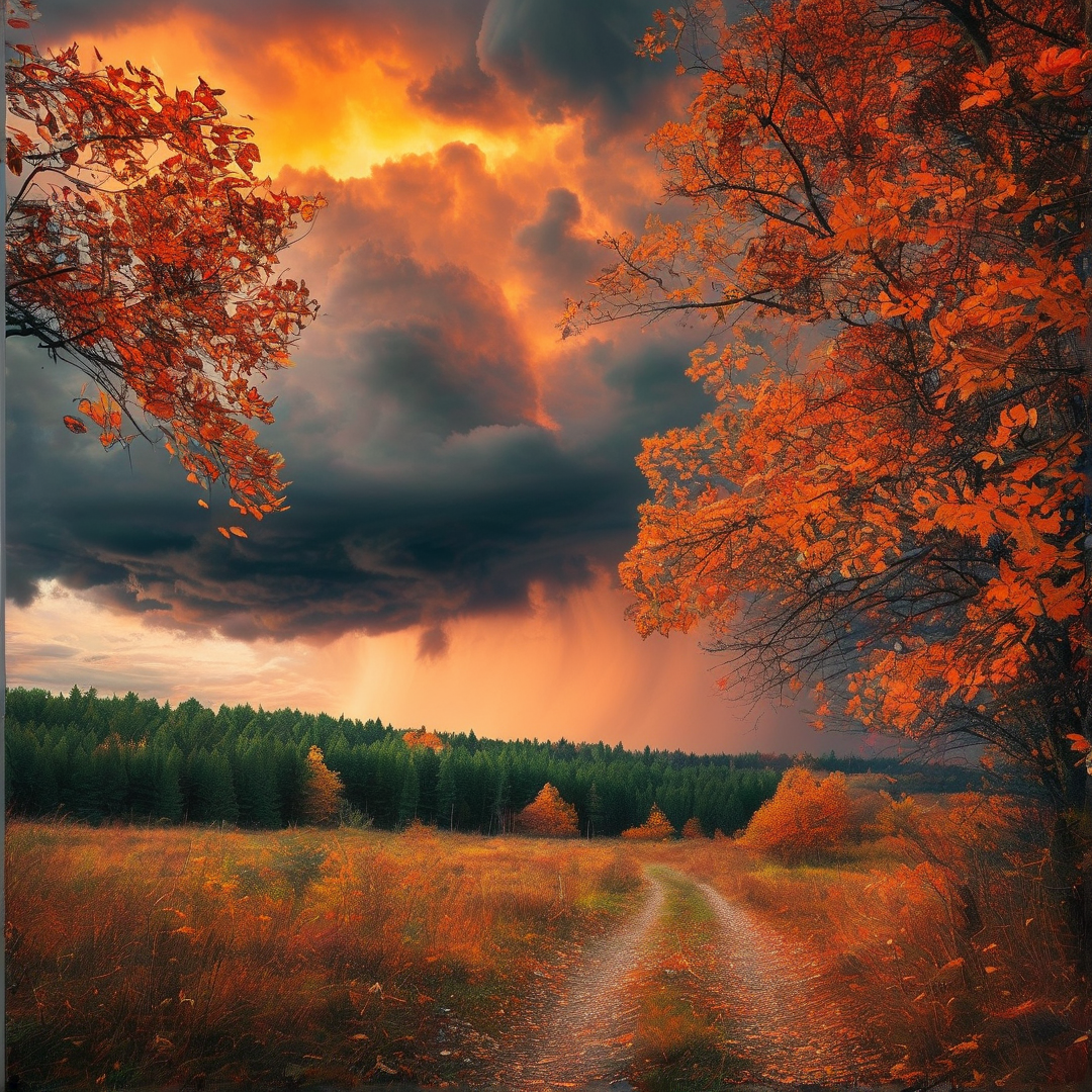 Stormy Autumn Landscape