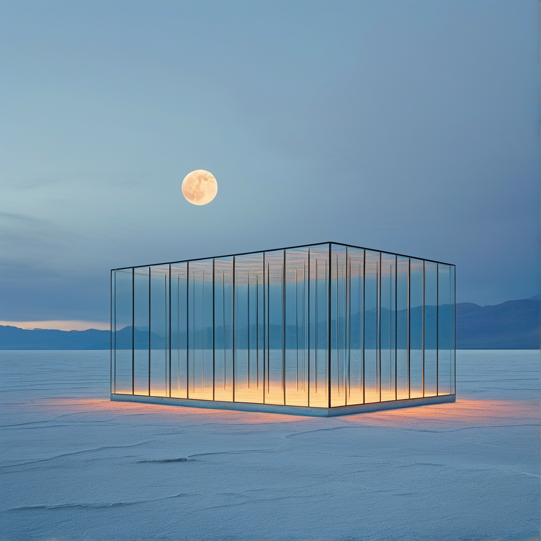 Moonlit Glass Pavilion