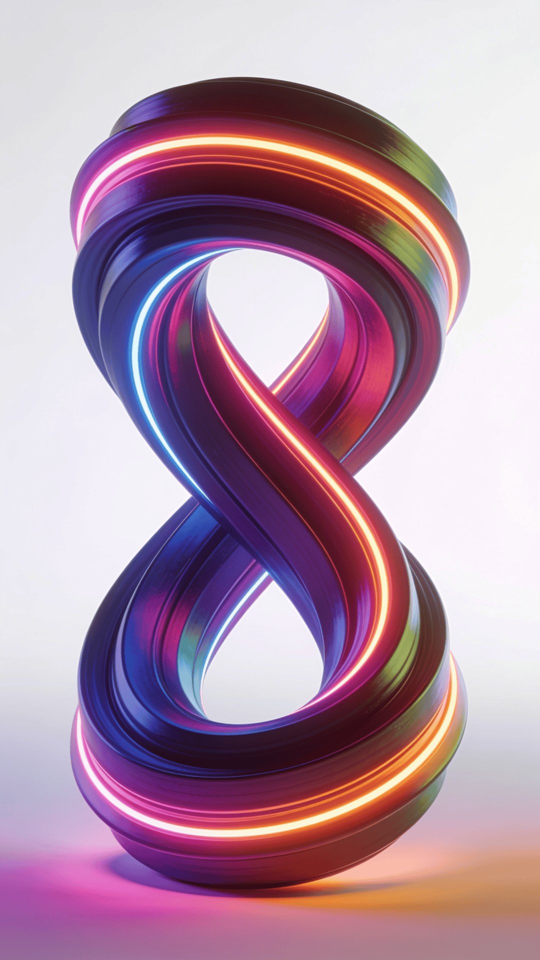 Neon-Lit, Minimalist Twisted Torus