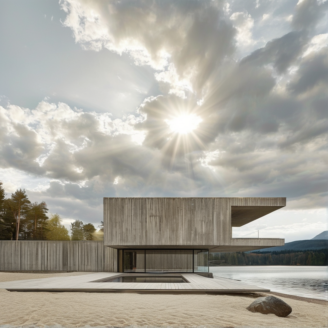 Sunlit Modern Concrete Villa