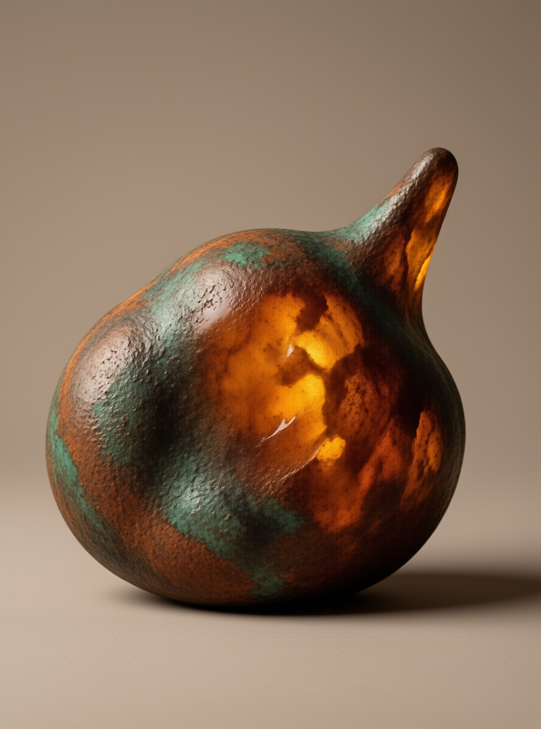Sculptural Agate Teapot