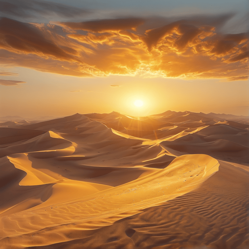 Golden Desert Sunset