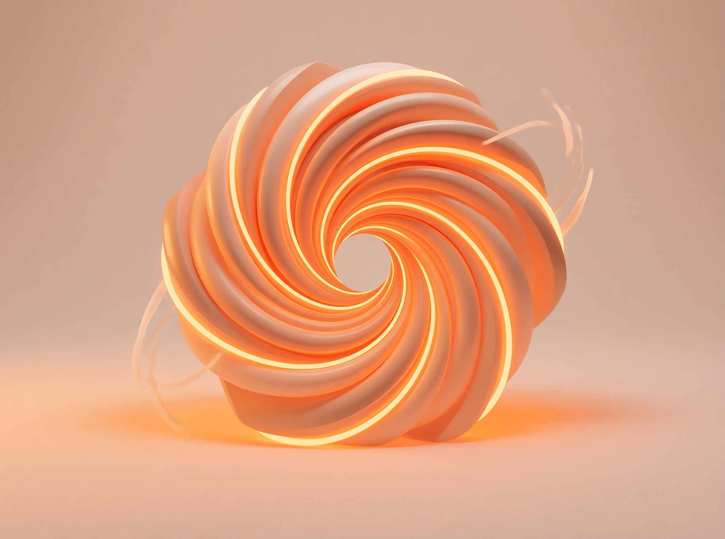 Glowing Orange Spiral Vortex