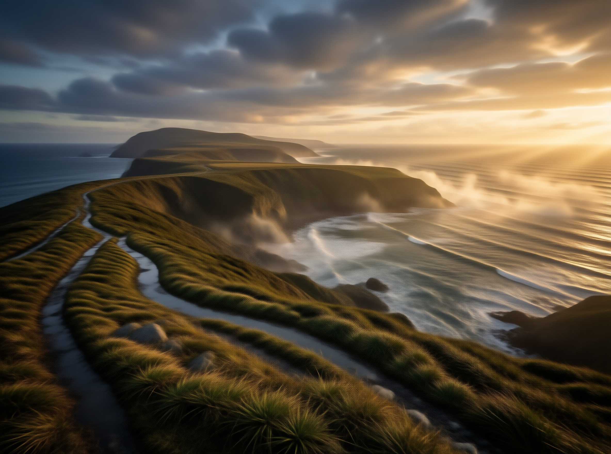 Coastal Sunset Landscape