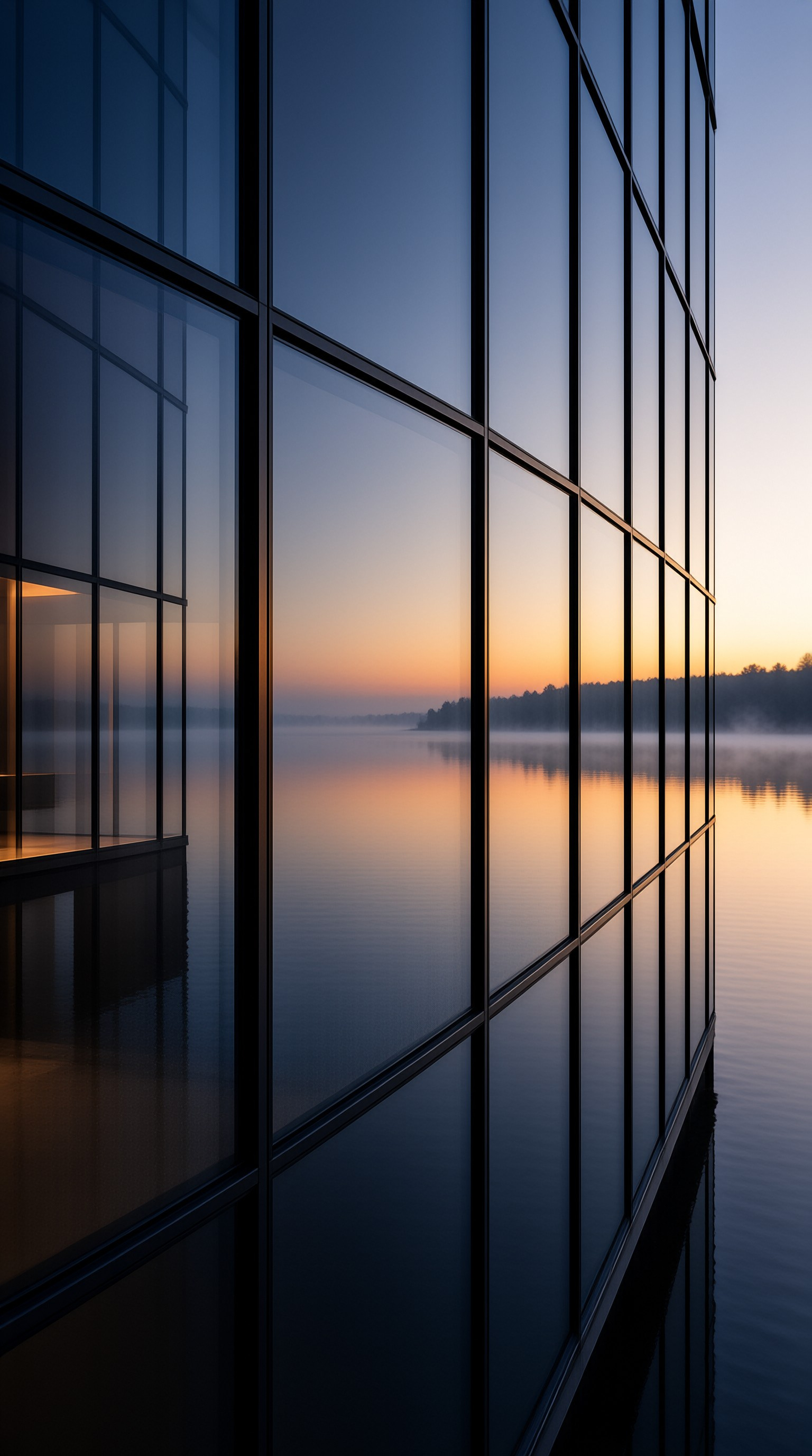 Glass Building at Sunrise