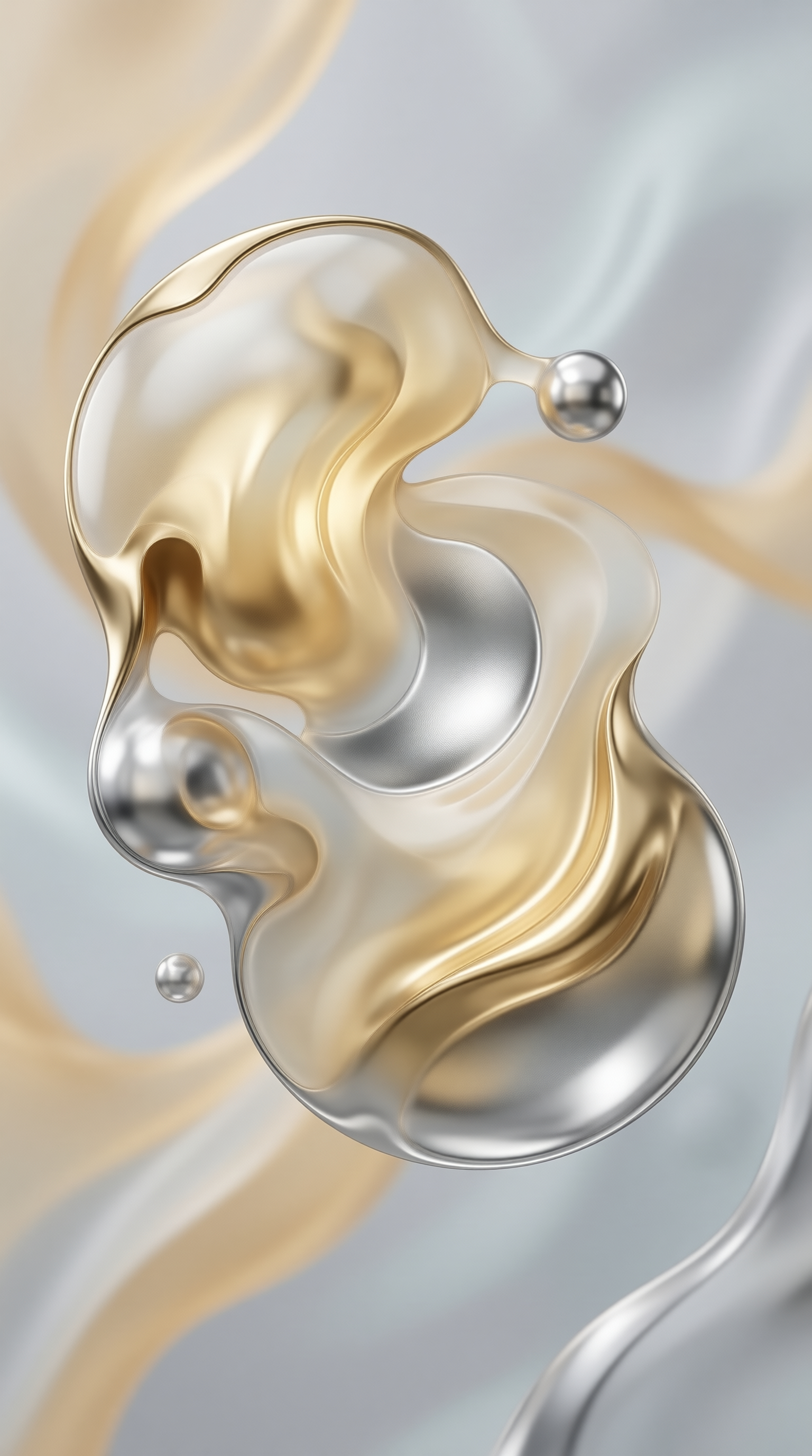 Abstract Liquid Metal Art