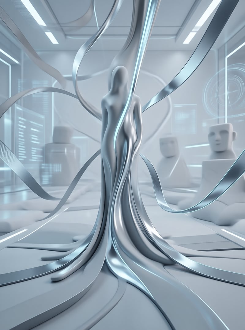 Futuristic Silver Entity