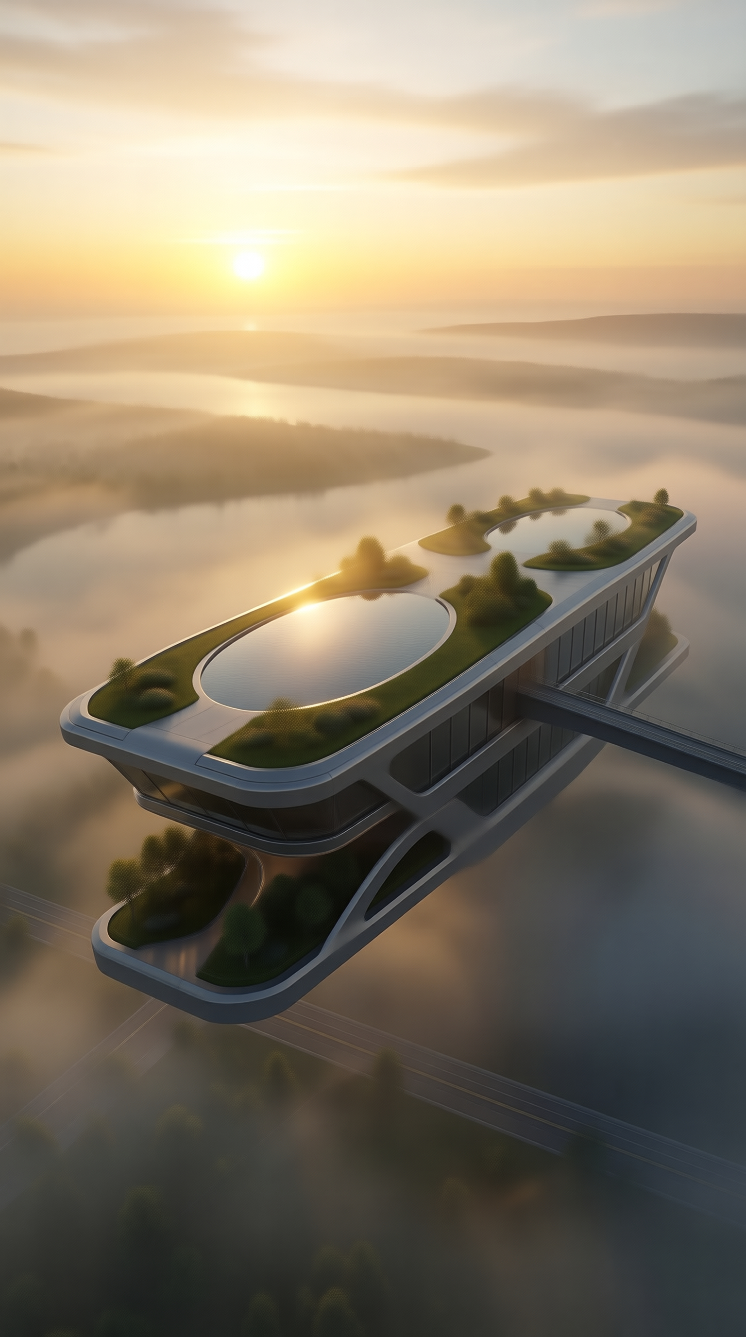 Futuristic Floating Building