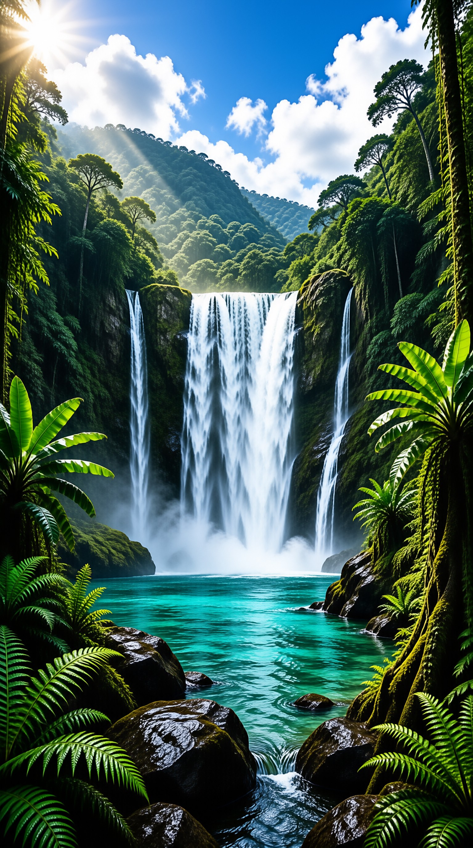 Tropical Waterfall Paradise