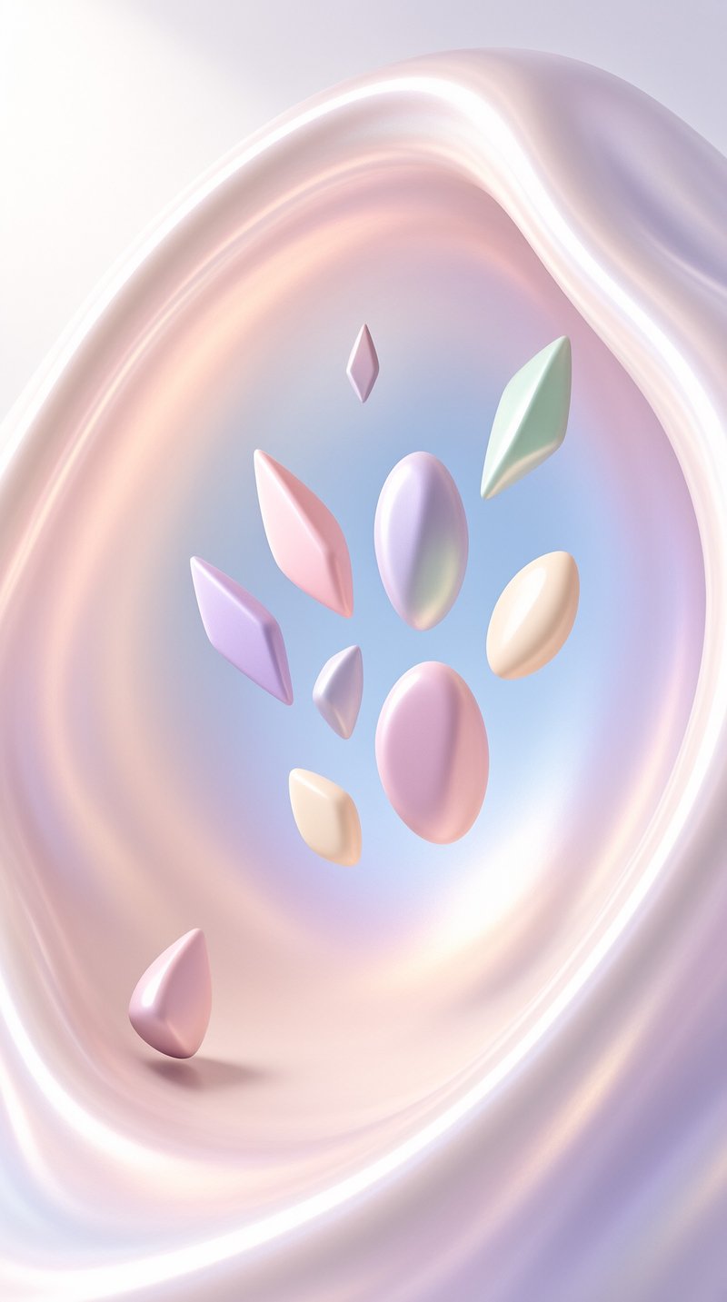 Pastel Abstract 3D Forms
