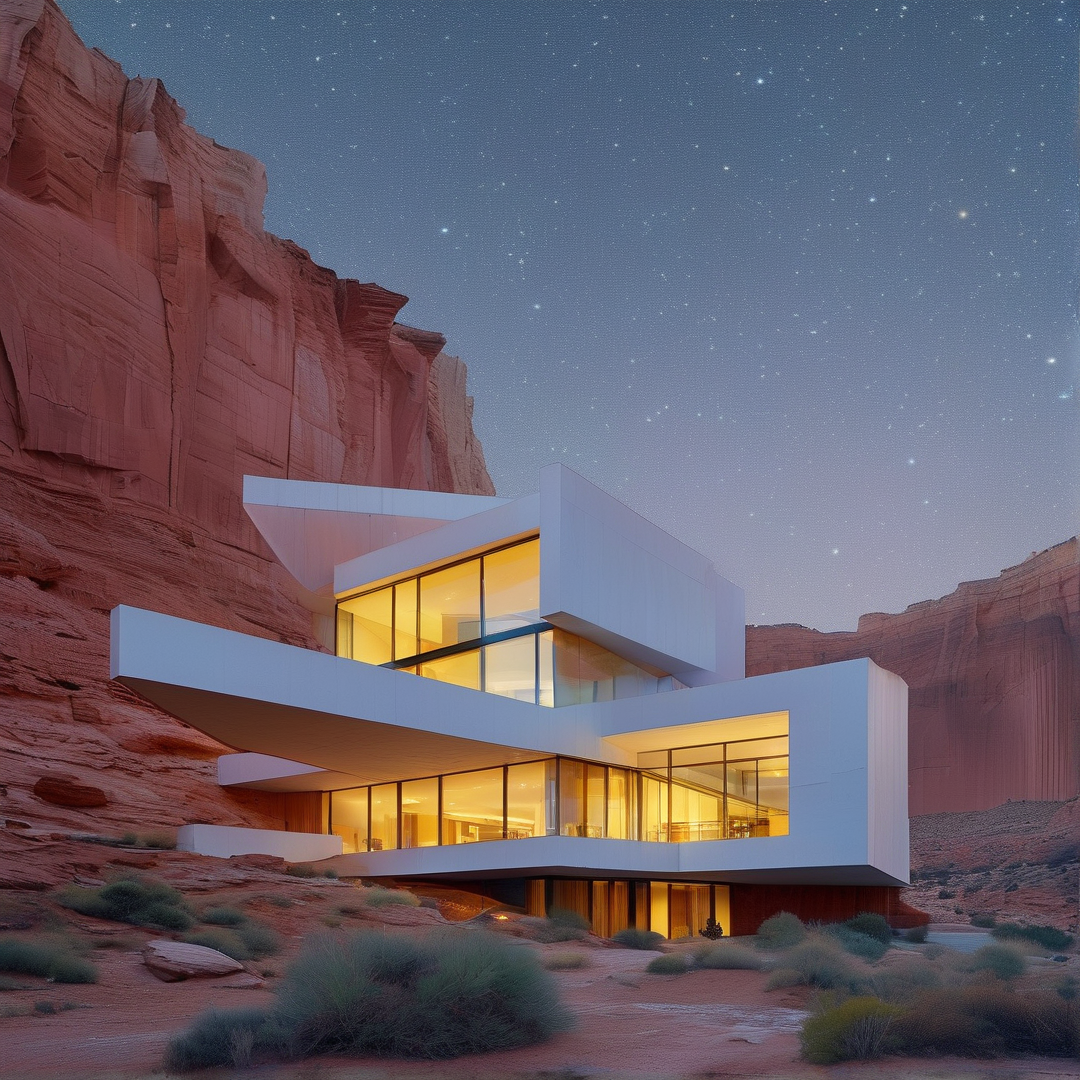 Modern Building in Canyon