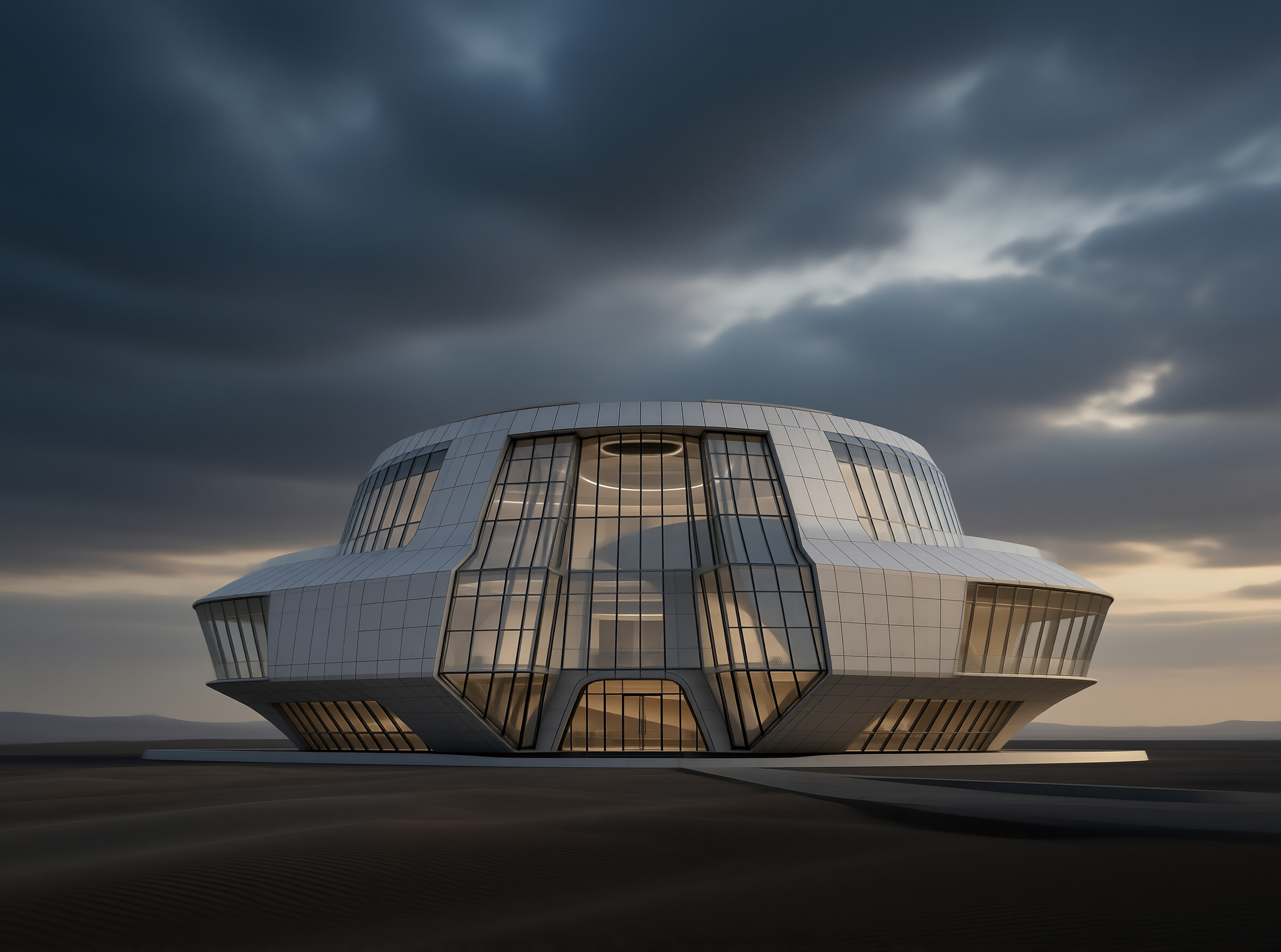Futuristic Geometric Building