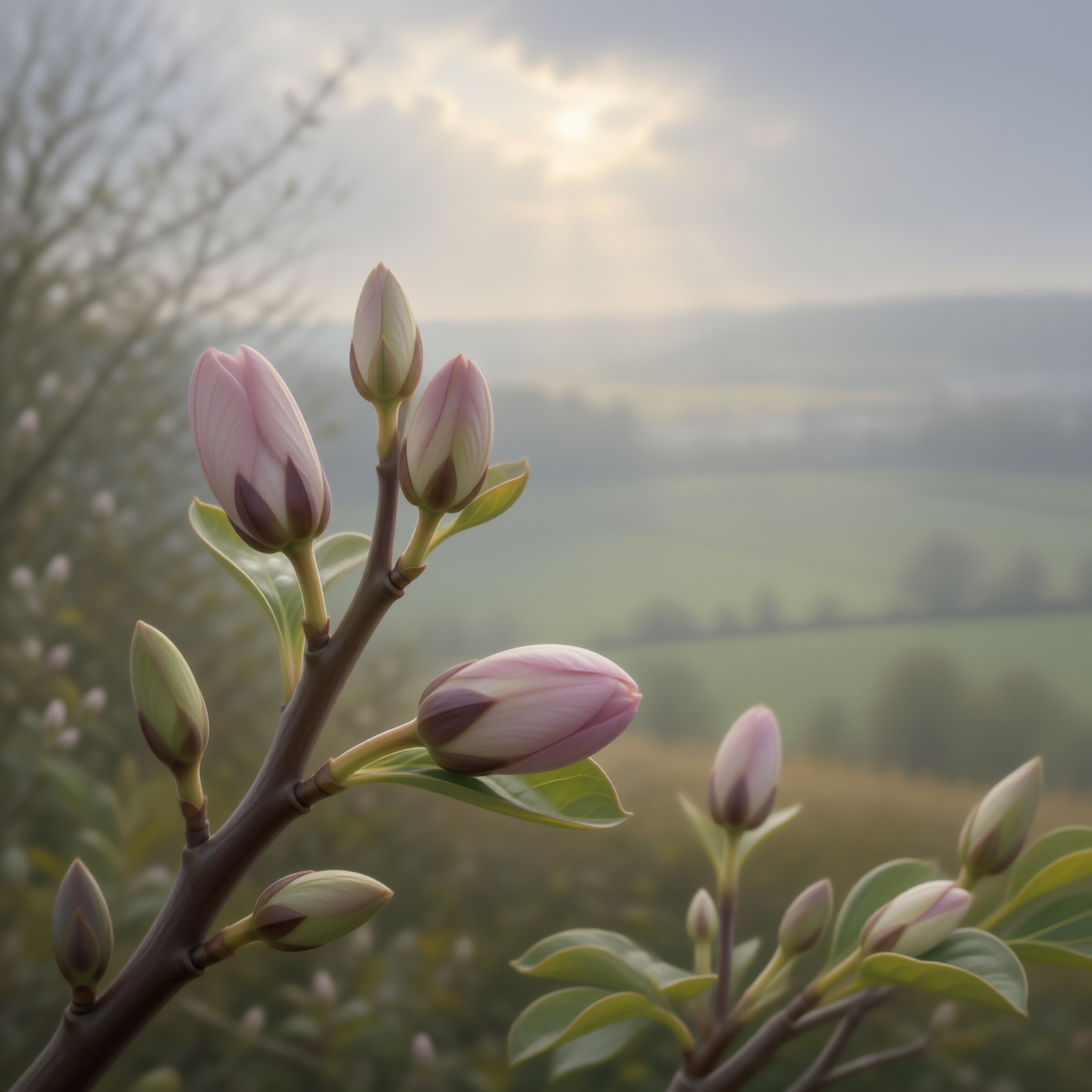 Magnolia Buds in Spring