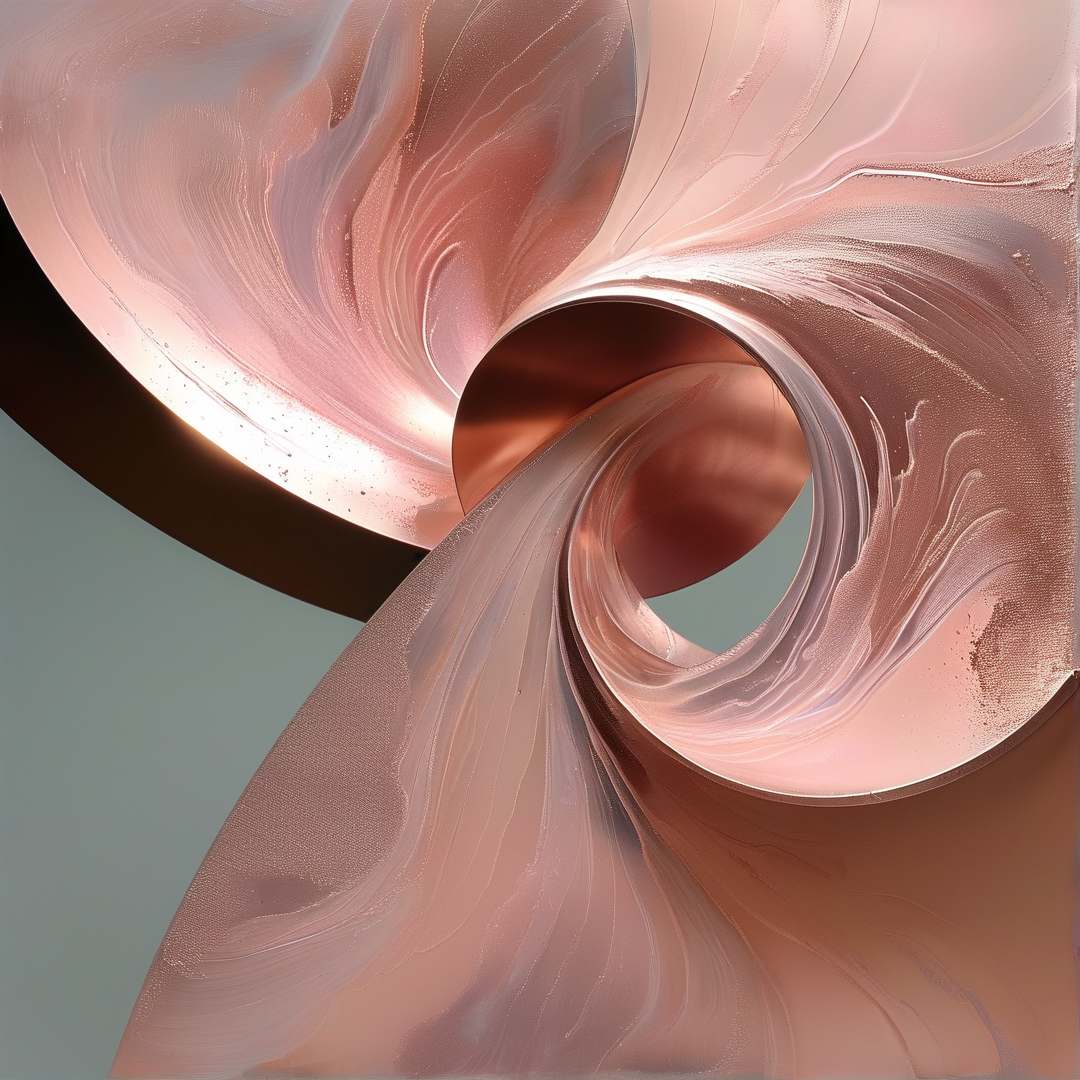 Swirling Rose Gold Abstract