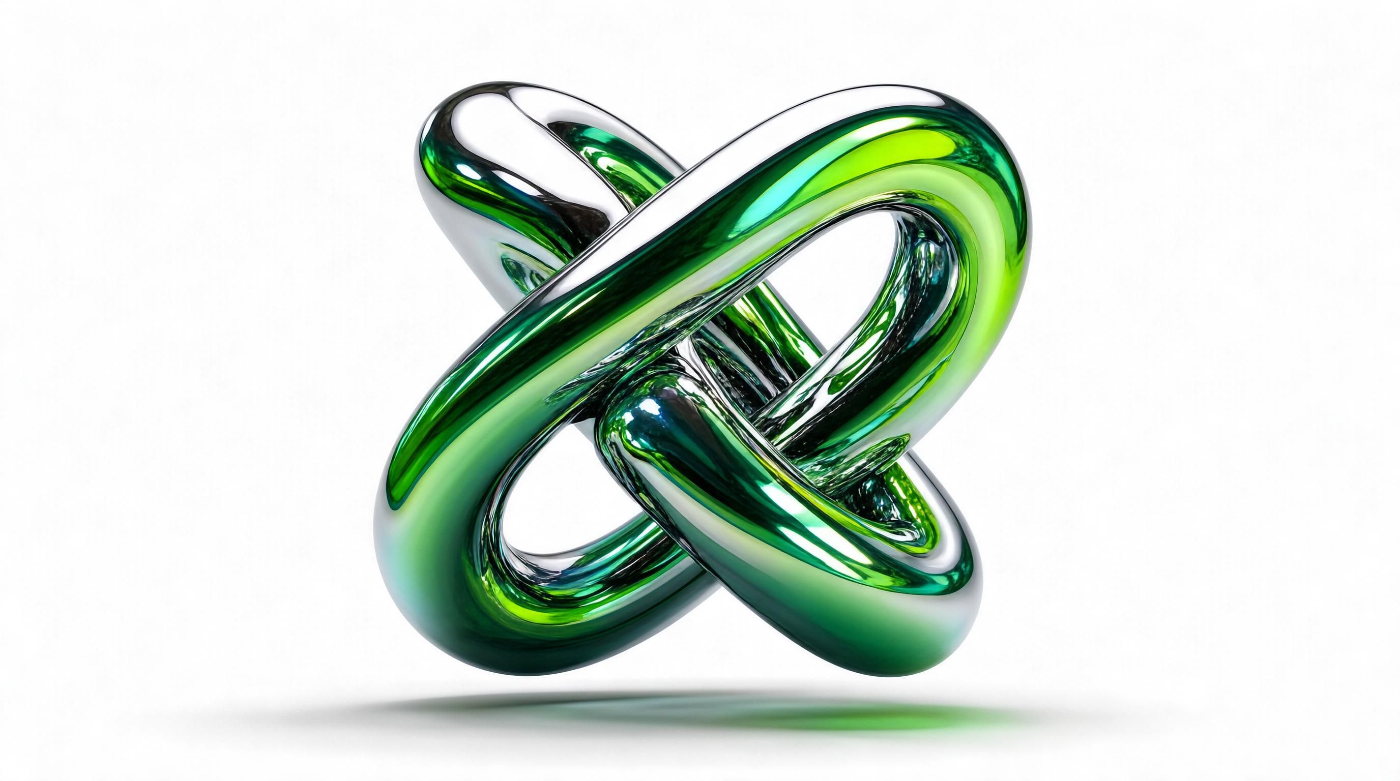 Green Chrome Torus Knot