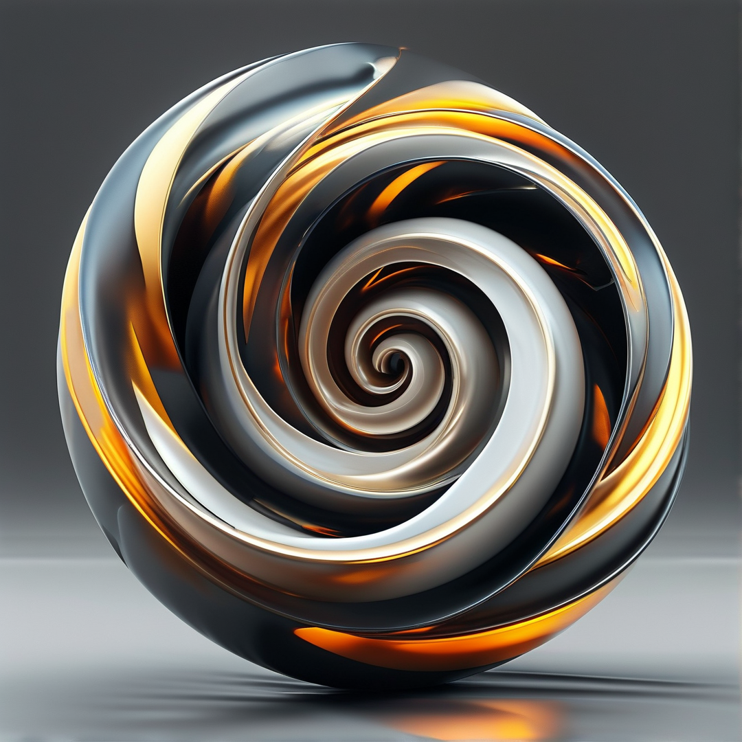Glossy Metallic Spiral