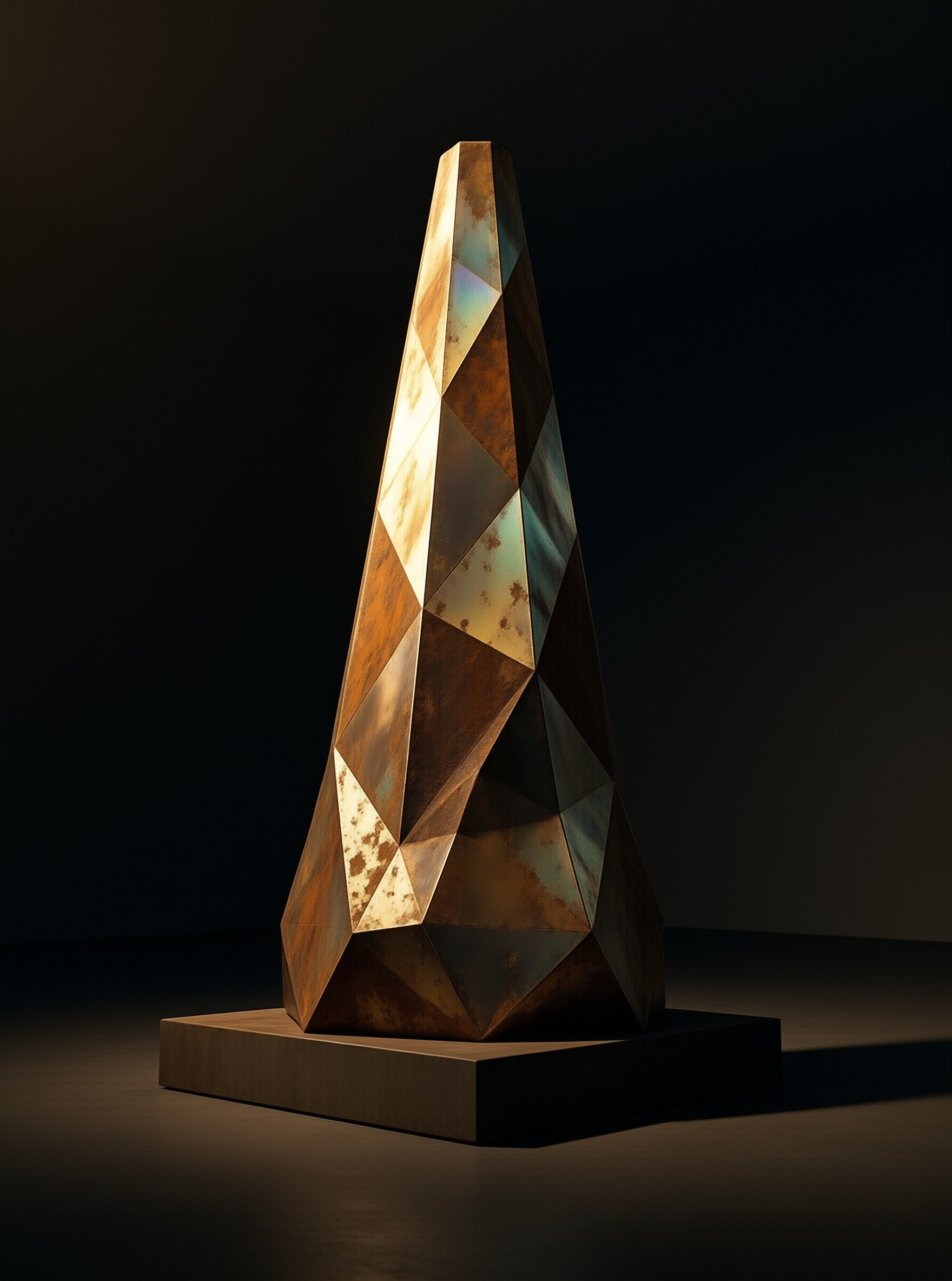 Faceted Metal Sculpture