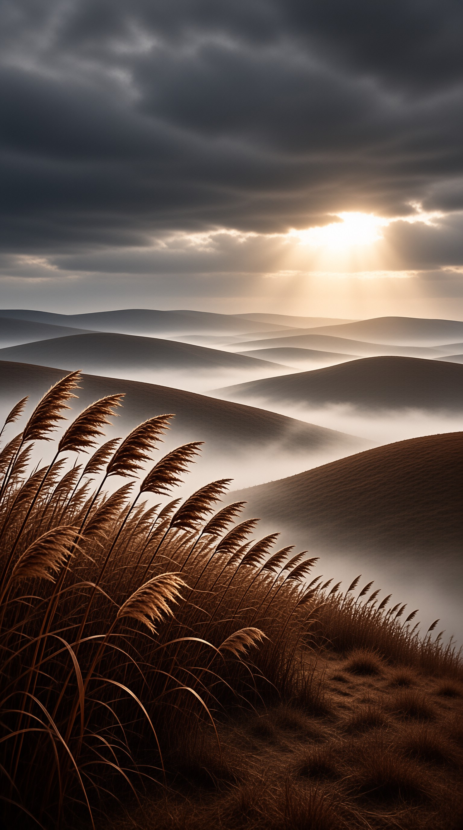 Misty Hills at Dawn