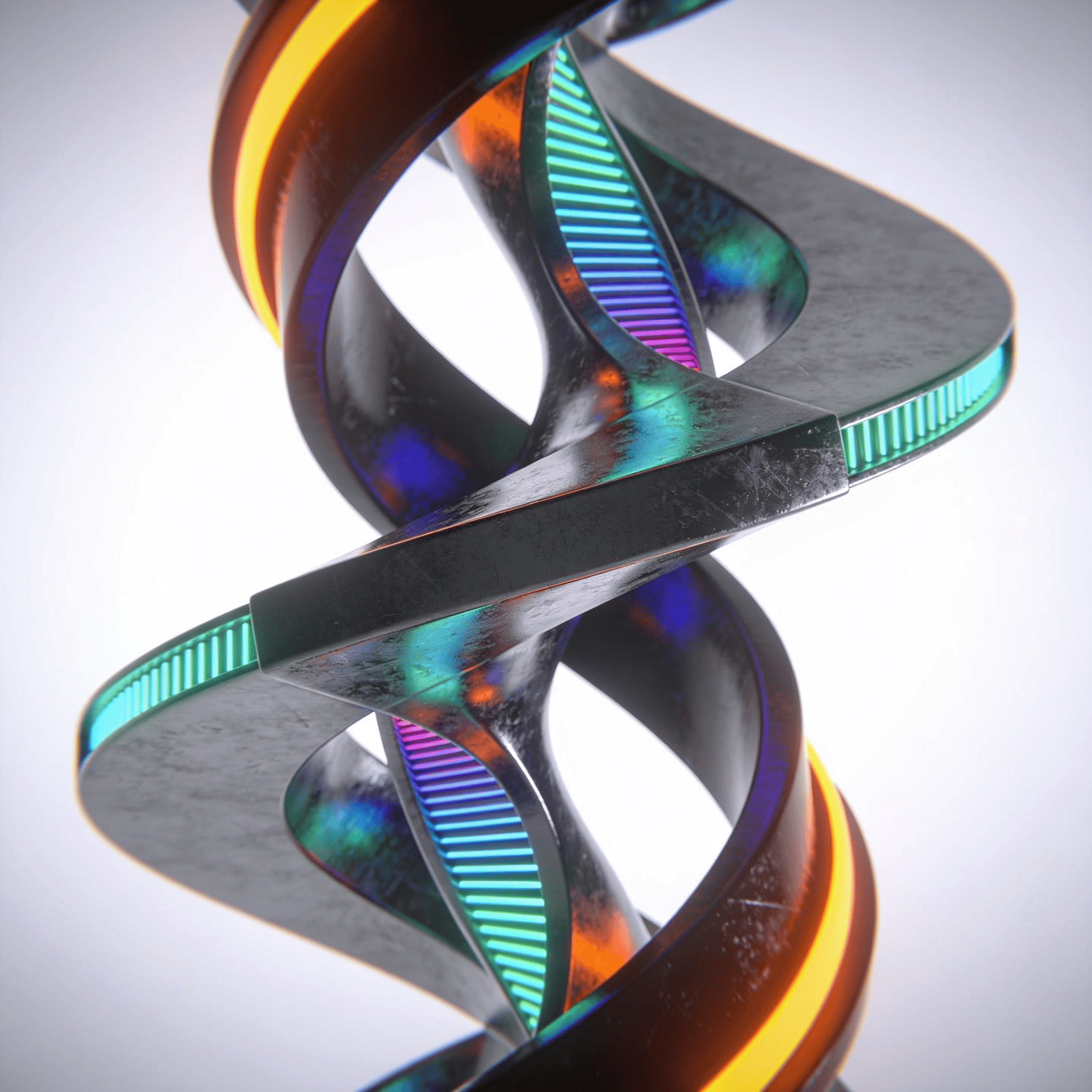 Neon, Metallic Impossible Shape