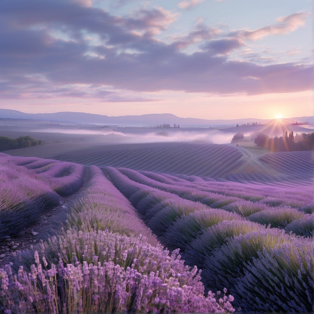 Lavender Field Sunrise
