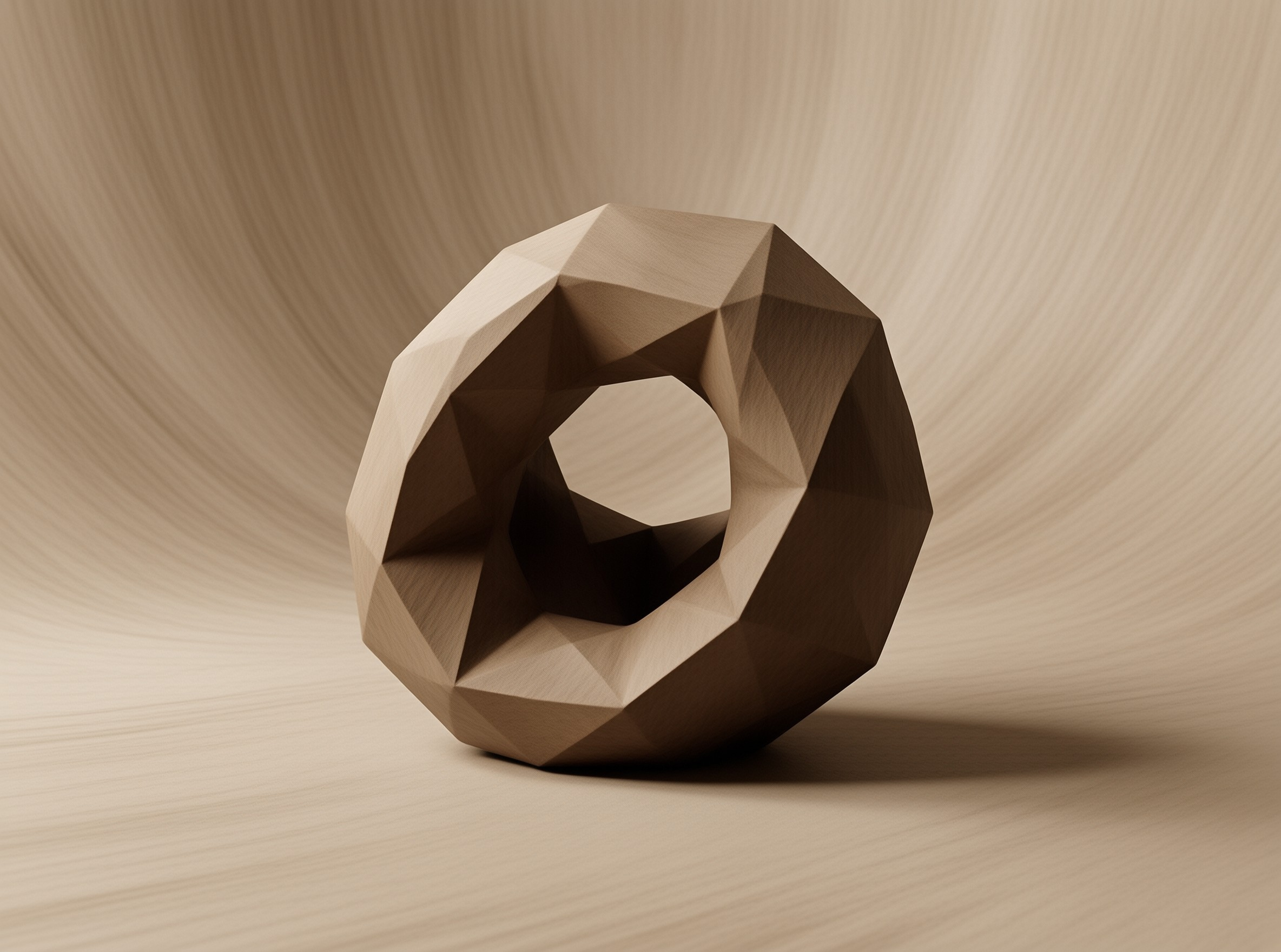 Faceted Geometric Ring Object