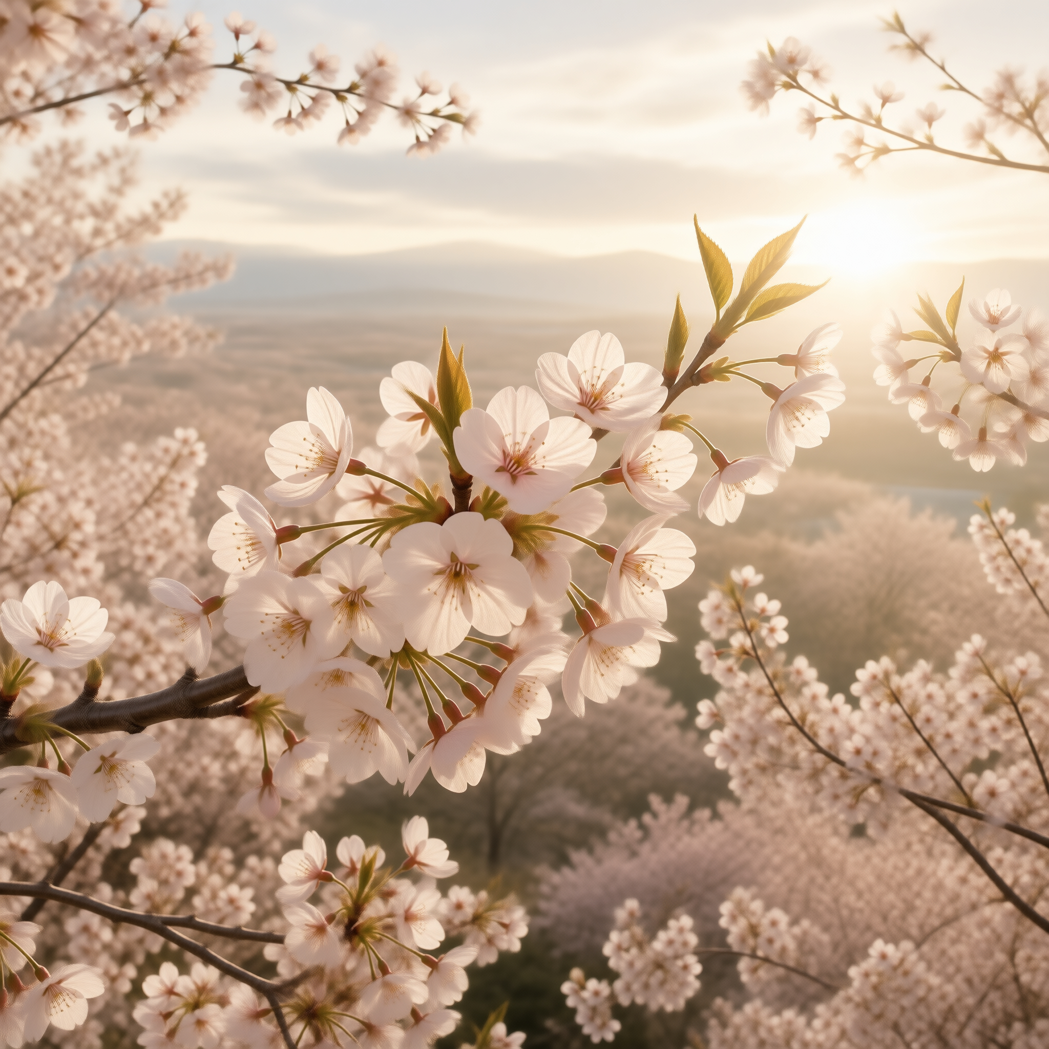 Cherry Blossoms at Sunrise