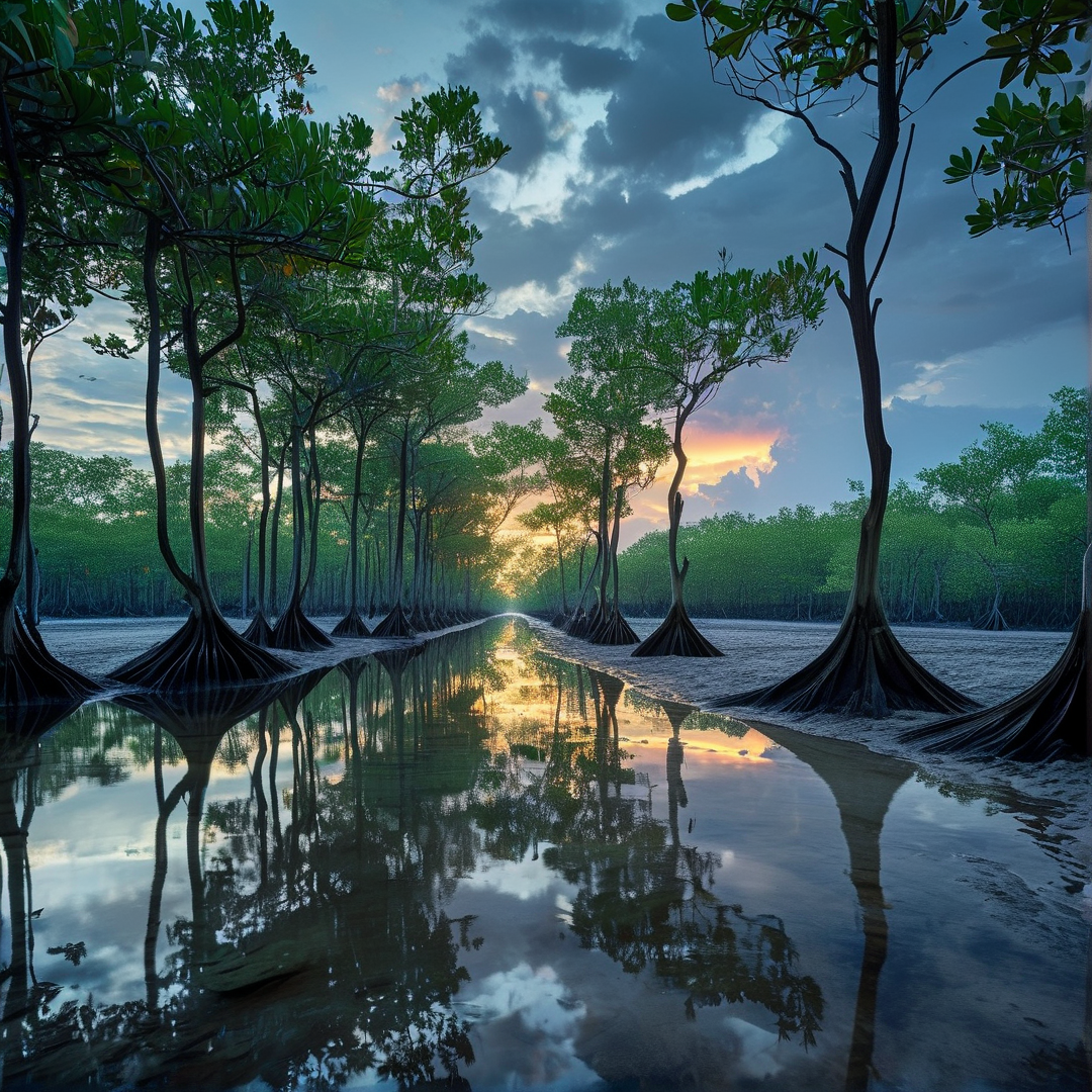 Mangrove Forest at Dusk