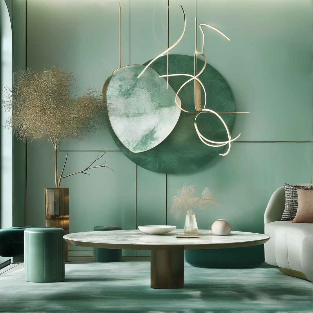 Modern Teal Living Room