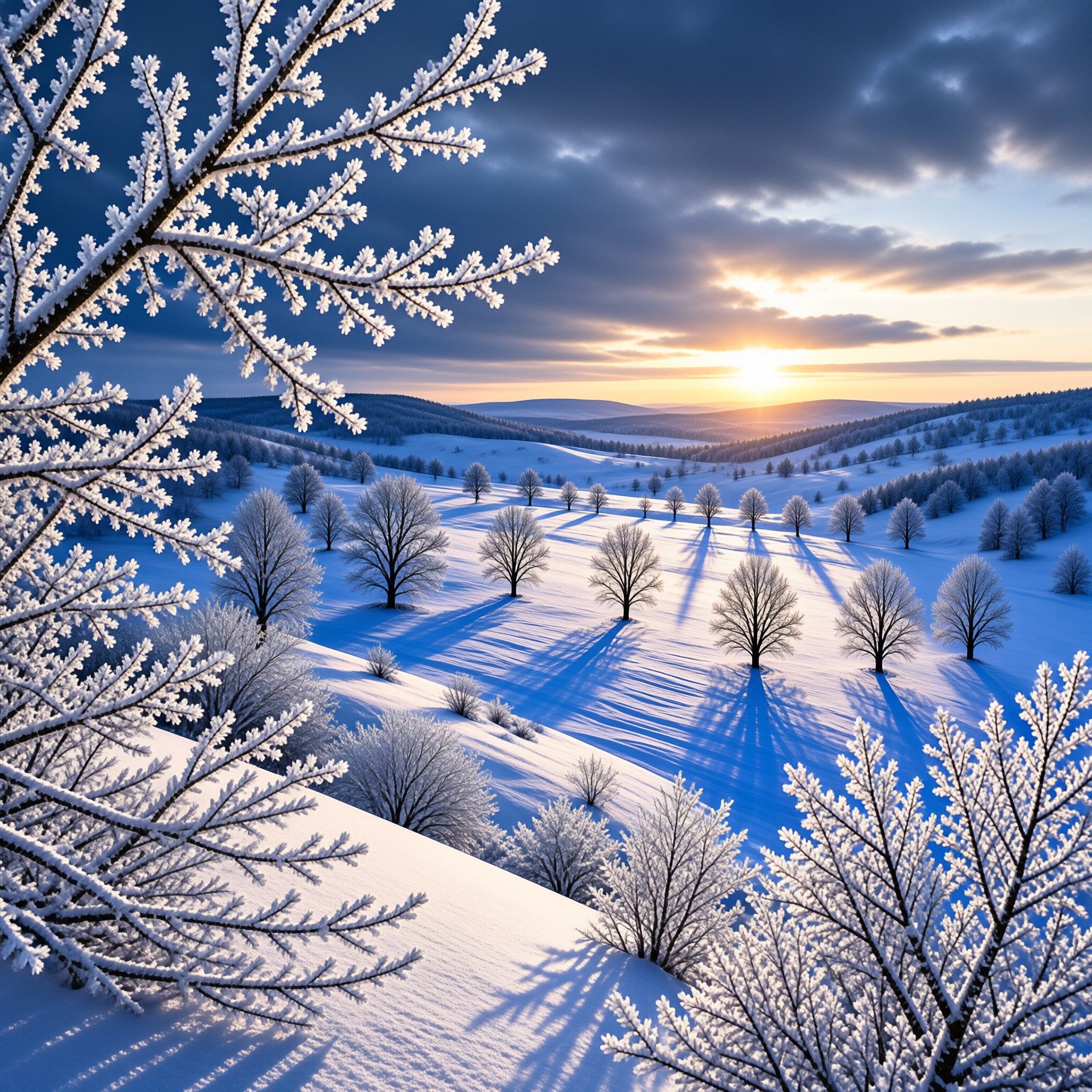 Winter Sunrise Landscape