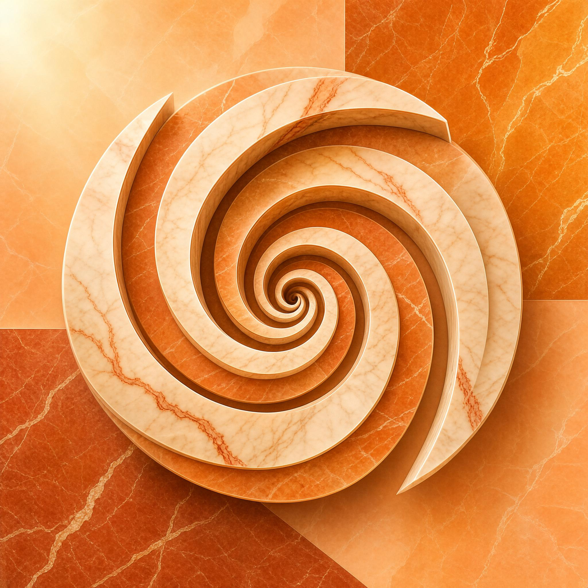 Abstract Marble Spiral