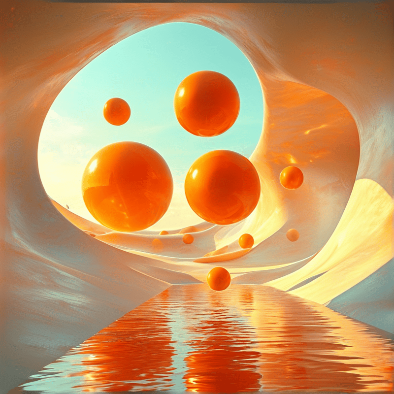 Surreal Orange Spheres