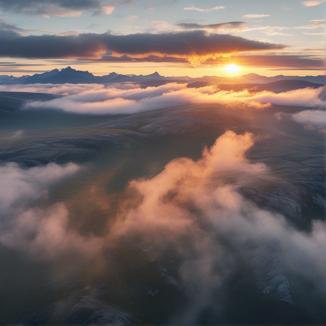 Golden Sunset Mountain View