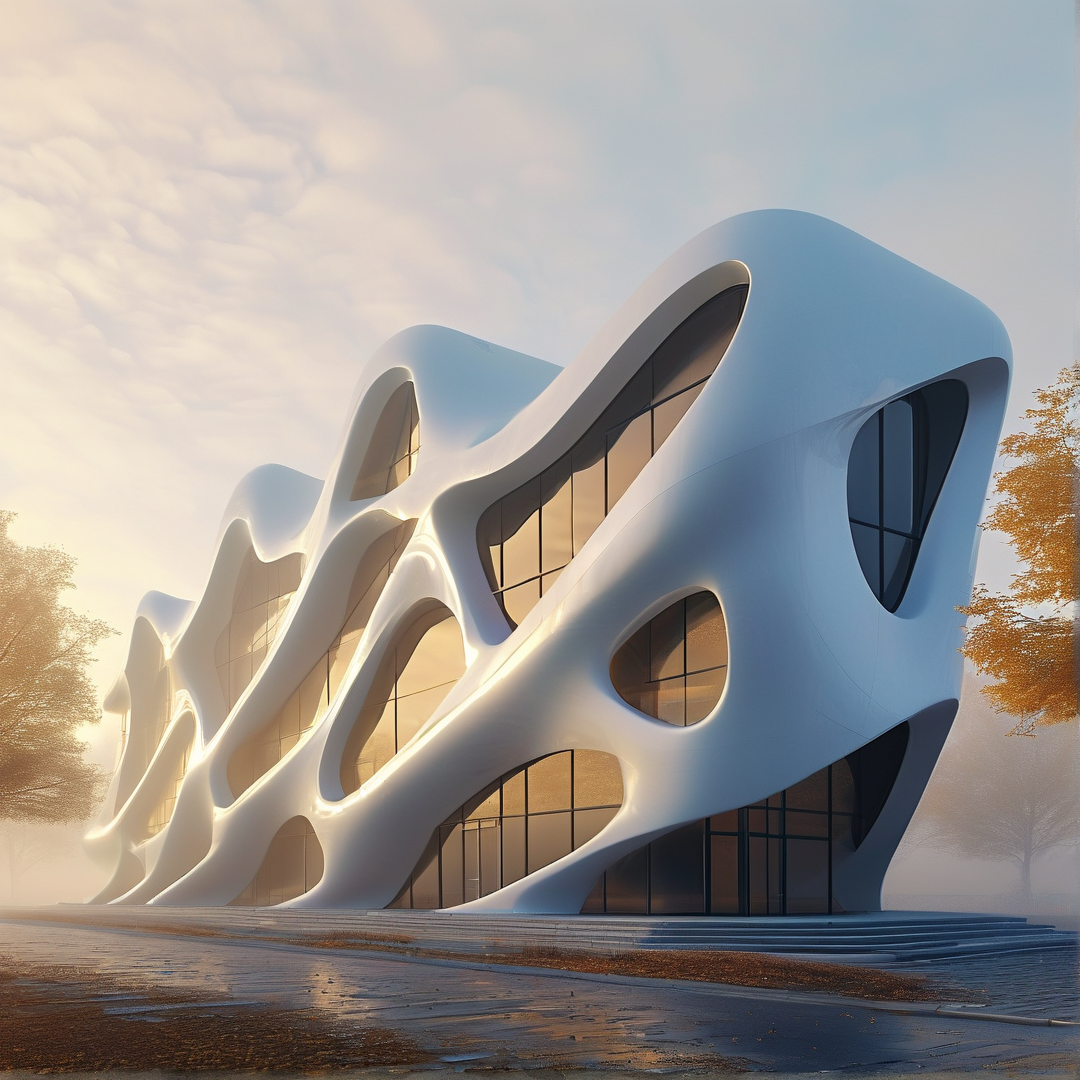 Futuristic White Architecture