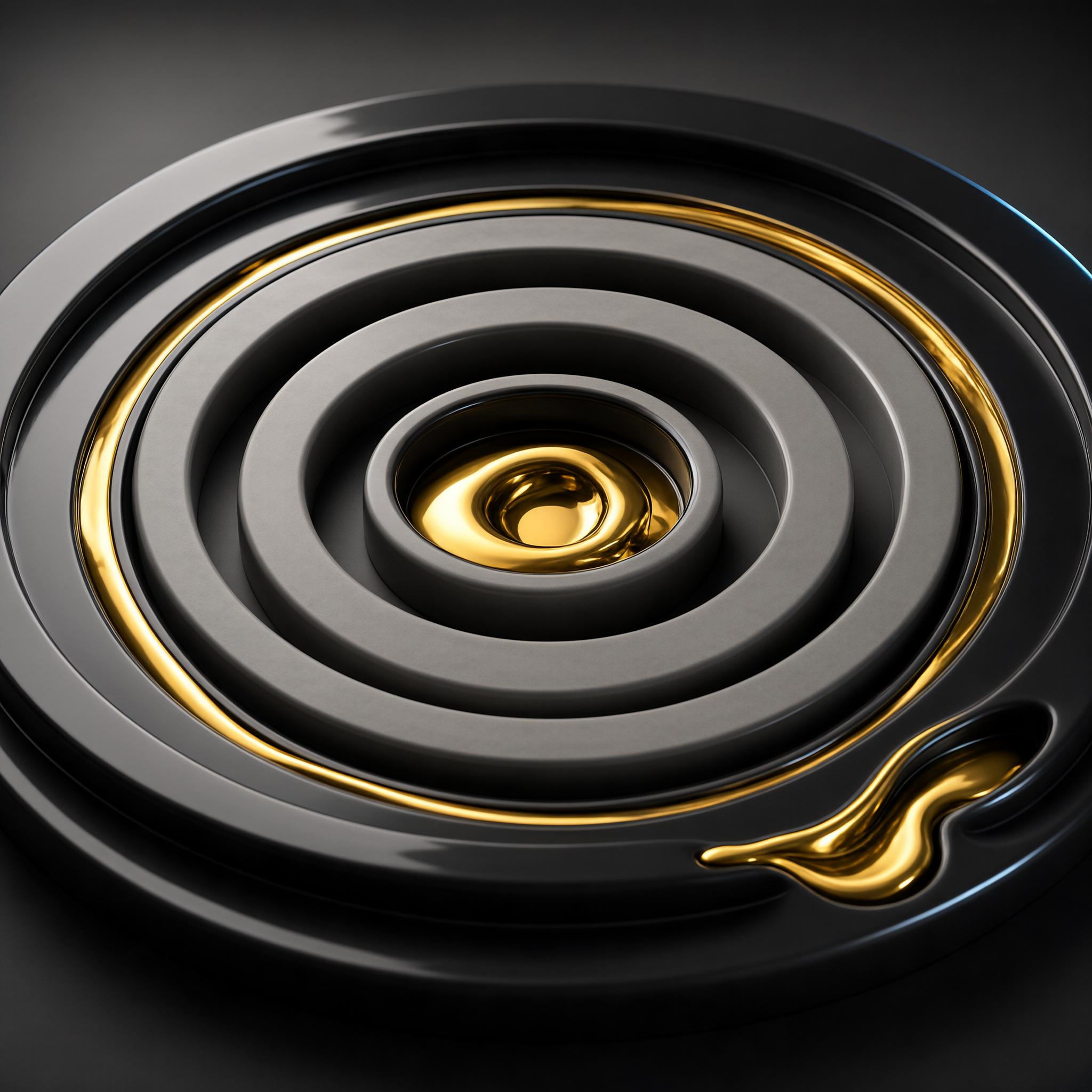 Abstract Metallic Spiral