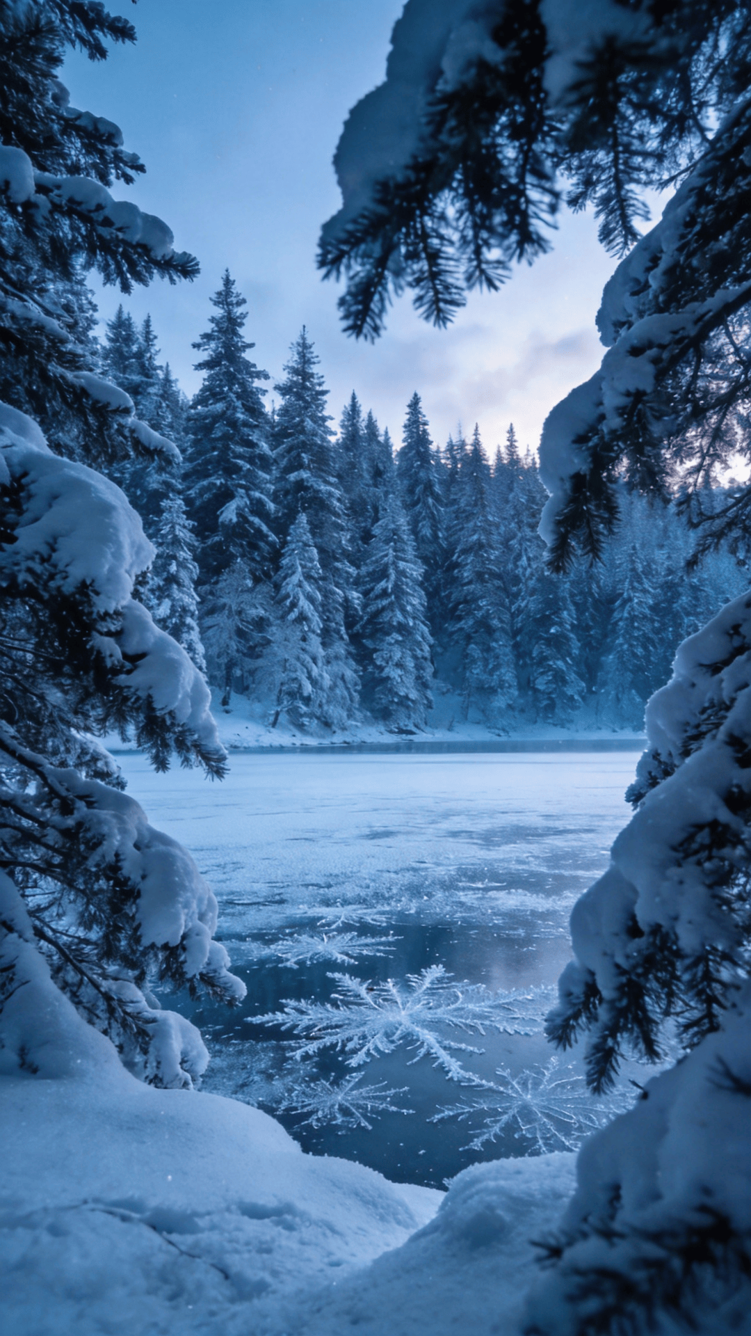 Winter Wonderland in Blue Hour Light
