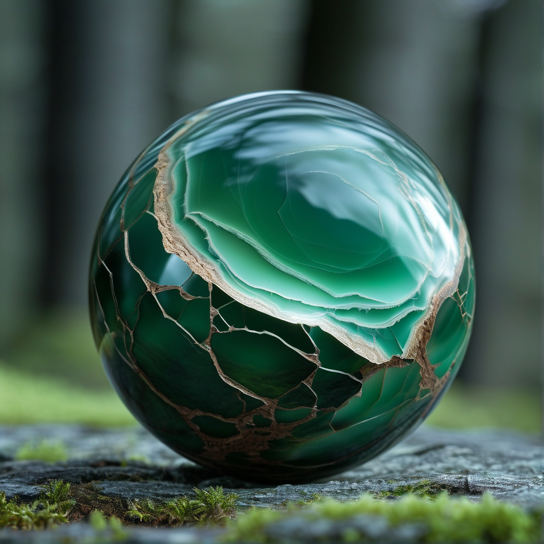 Green Crystal Sphere