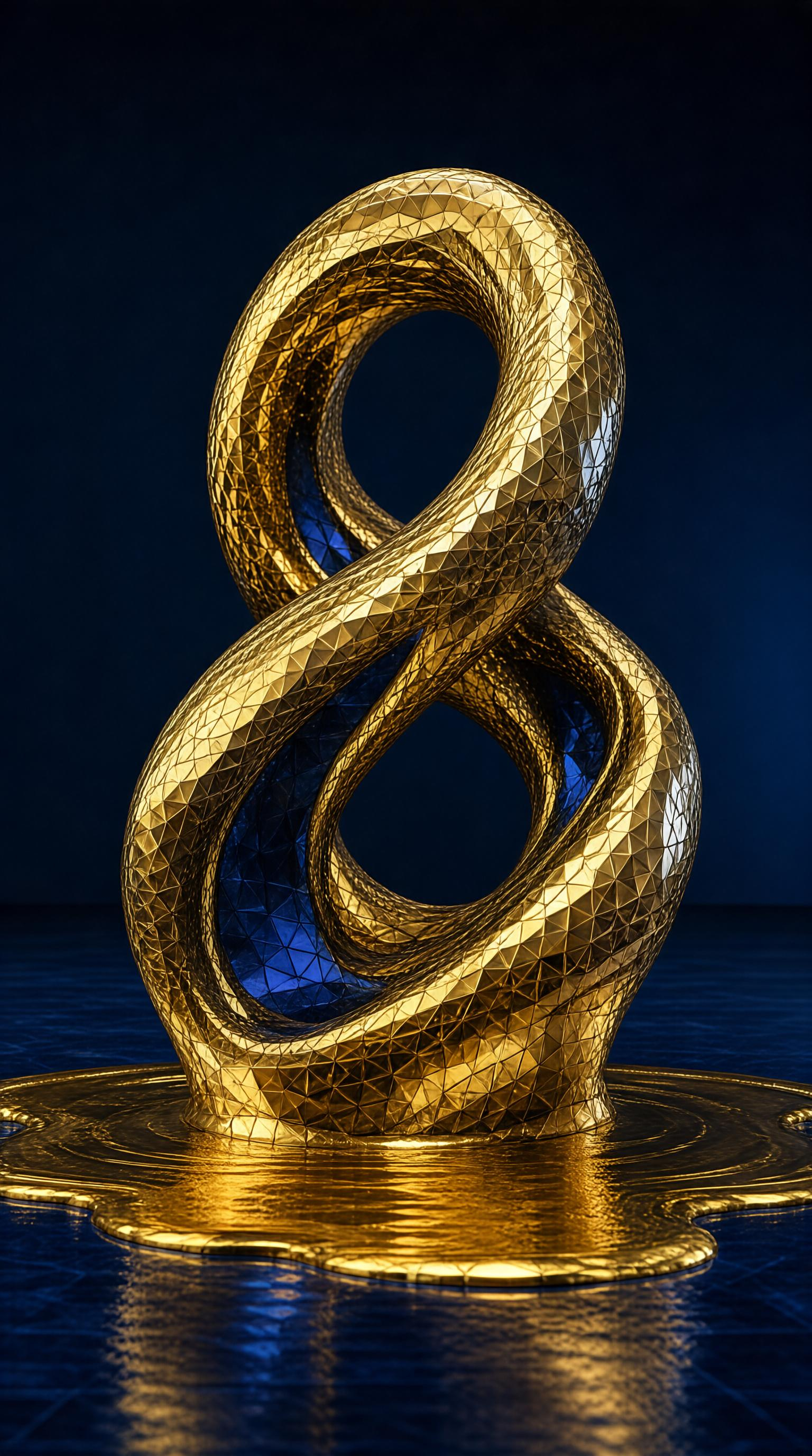 Golden Infinity Sculpture