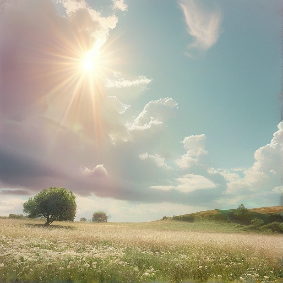 Sunlit Wildflower Meadow