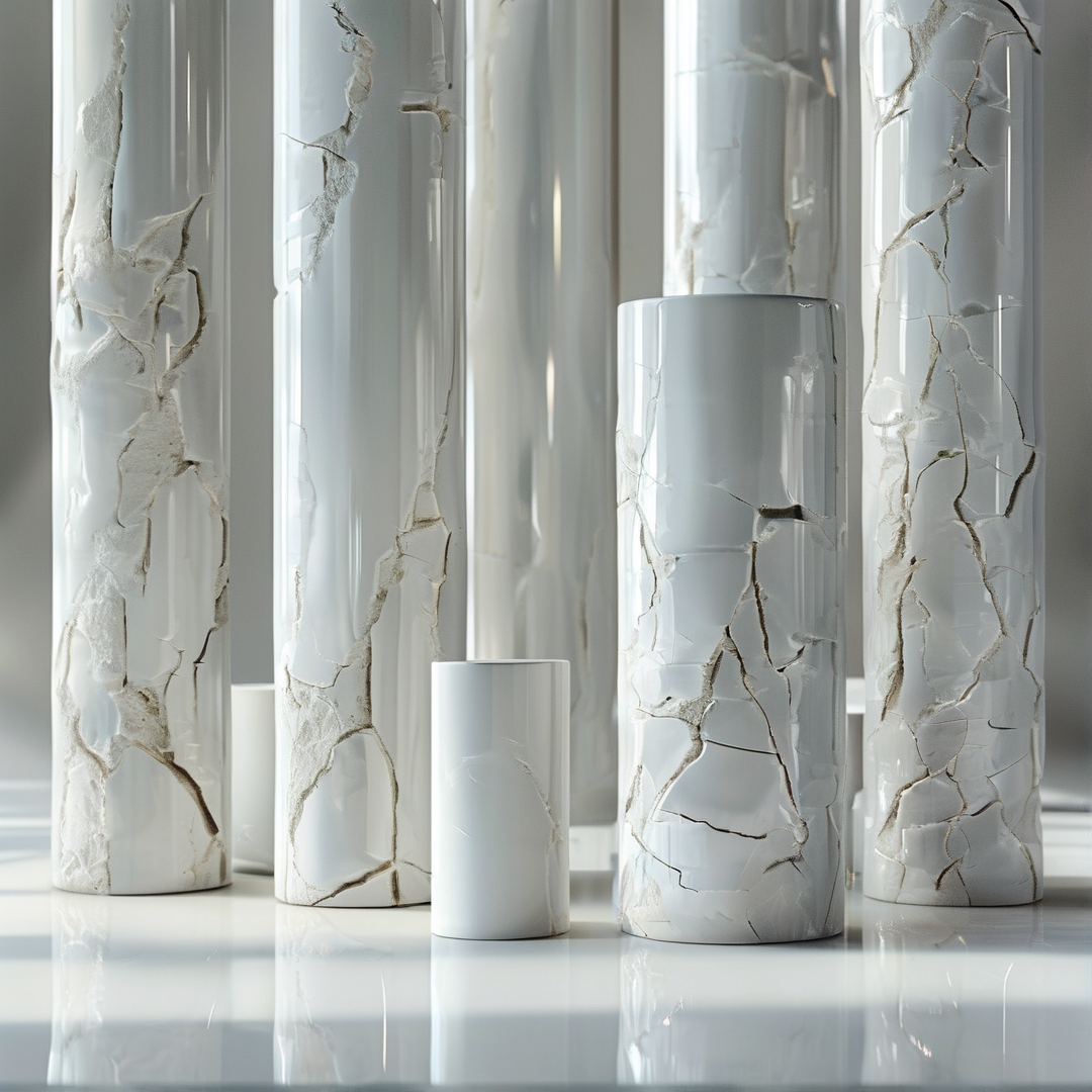 Cracked White Columns
