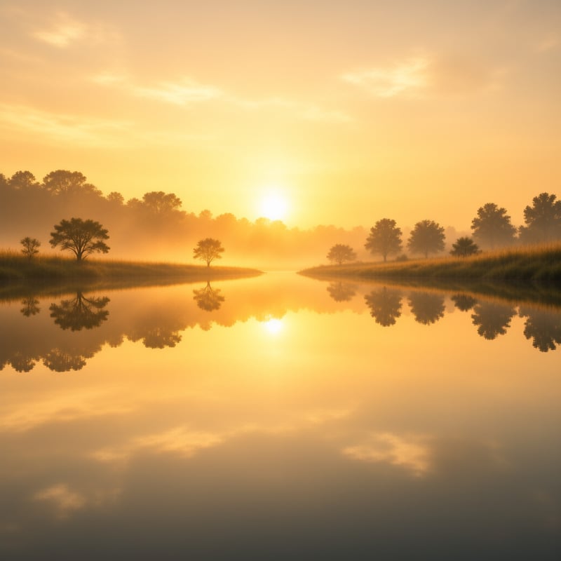 Golden River Sunrise