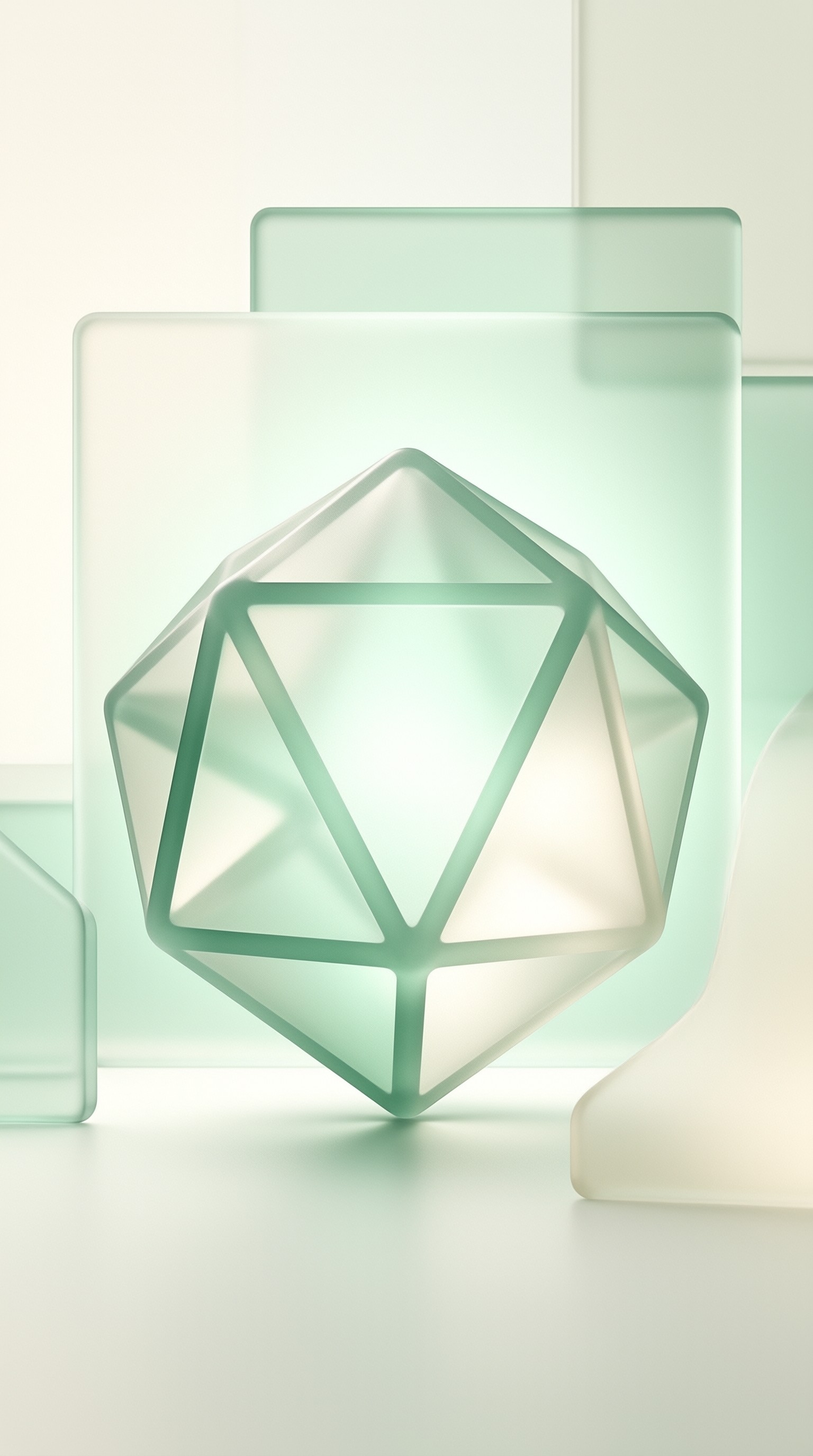 Mint Green Geometric Shapes