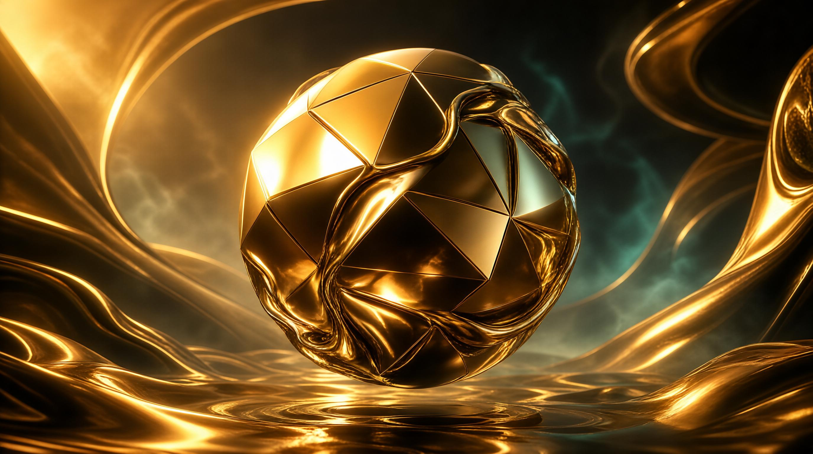 Golden Metallic Sphere