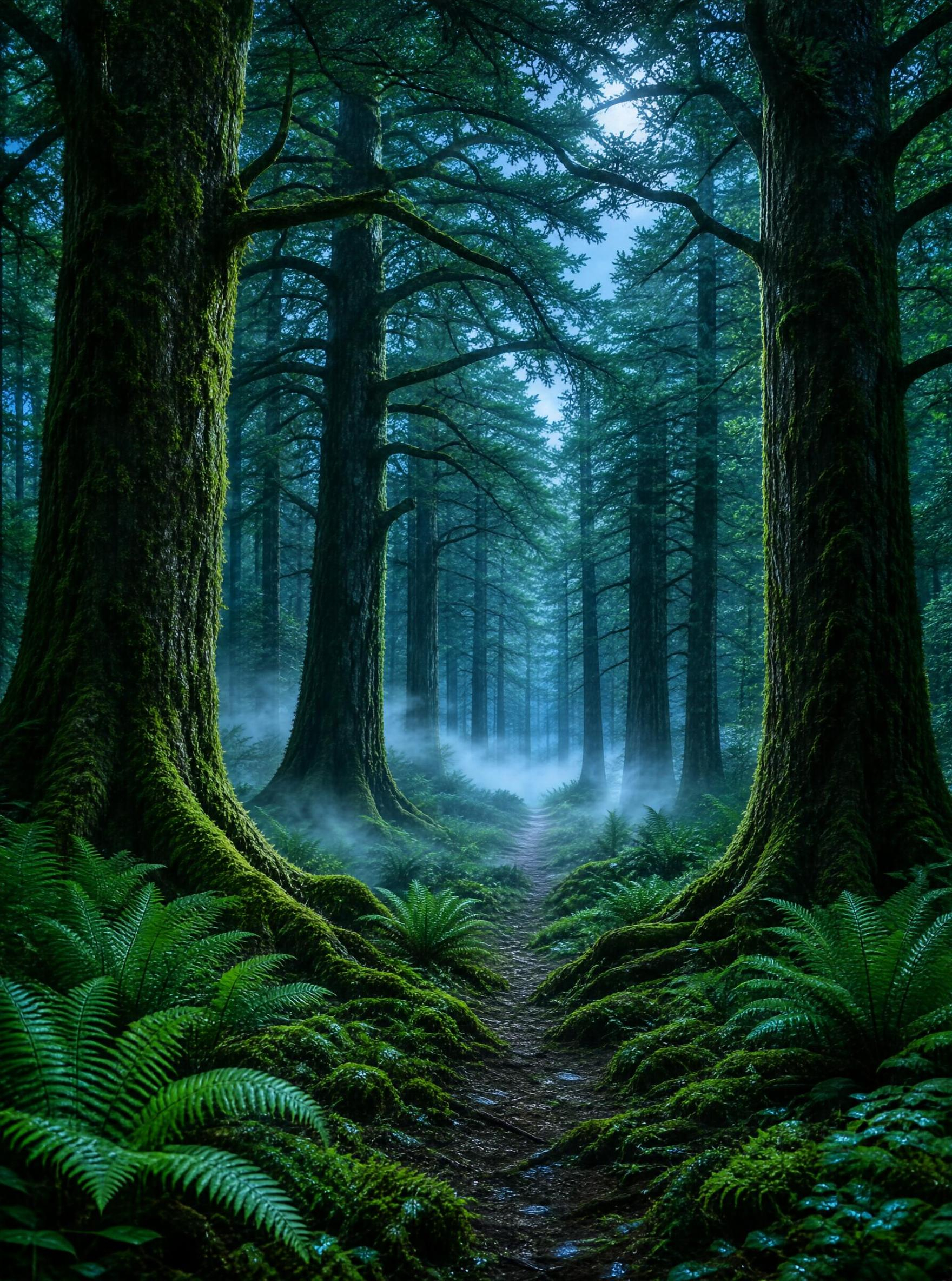 Misty Forest Path