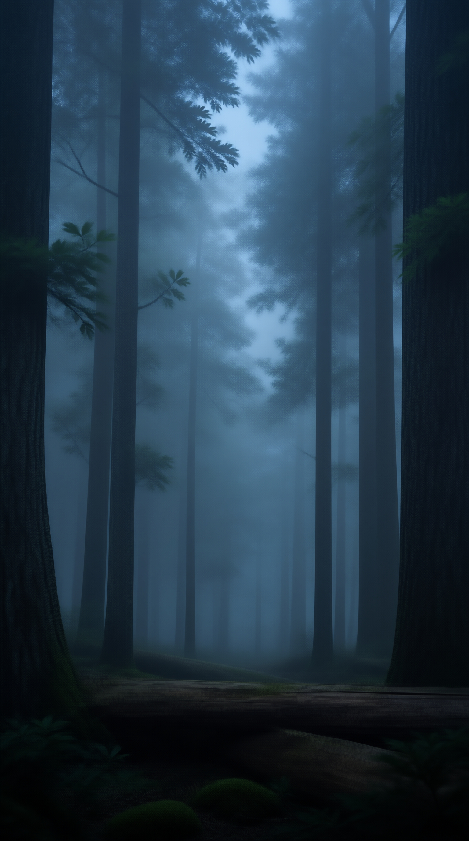 Misty Forest Scene