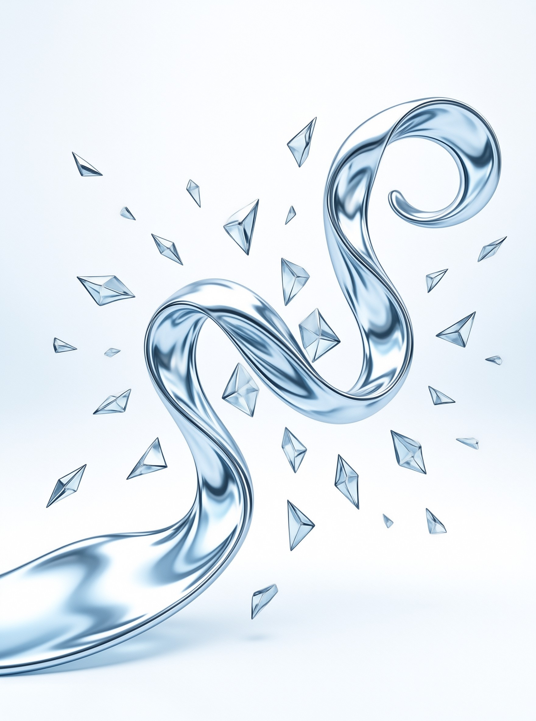 Liquid Metal Letter S Artwork