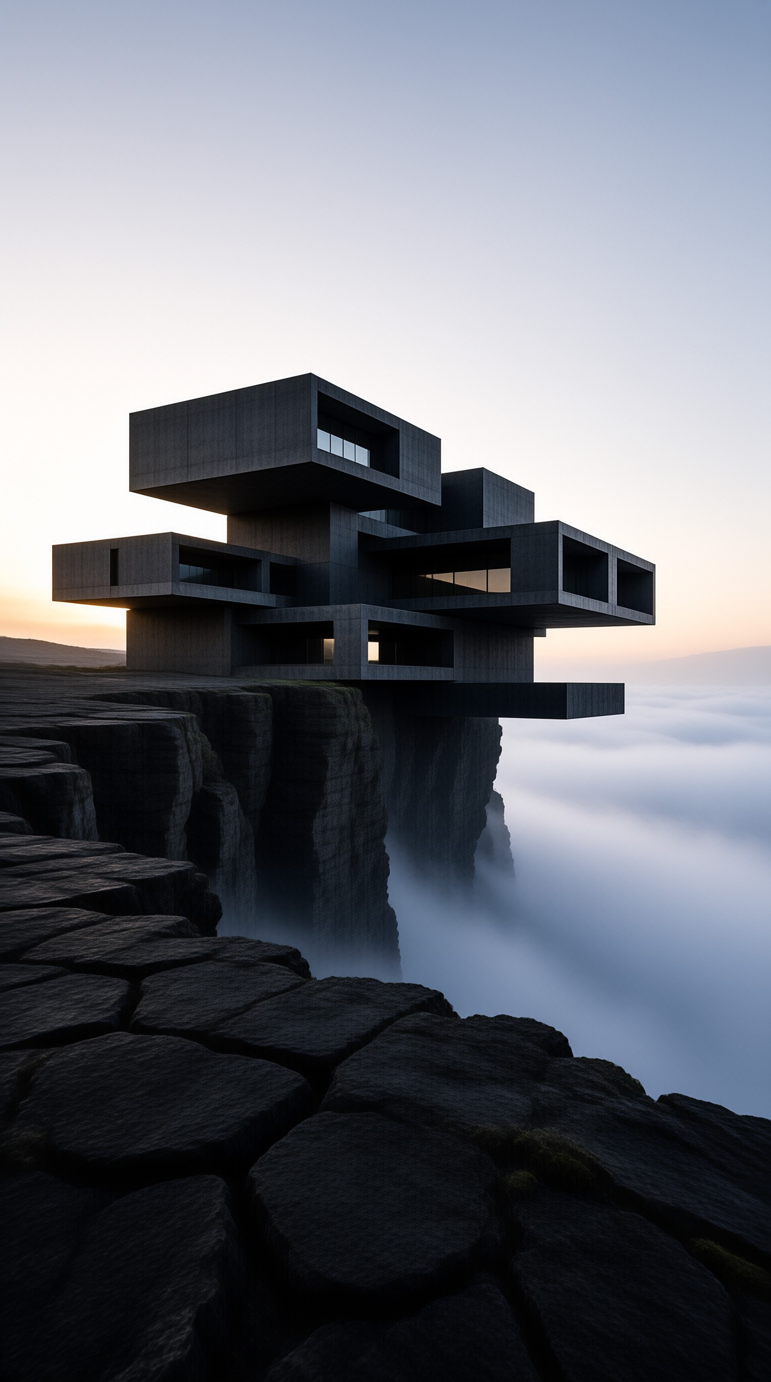 Cliffside Brutalist House