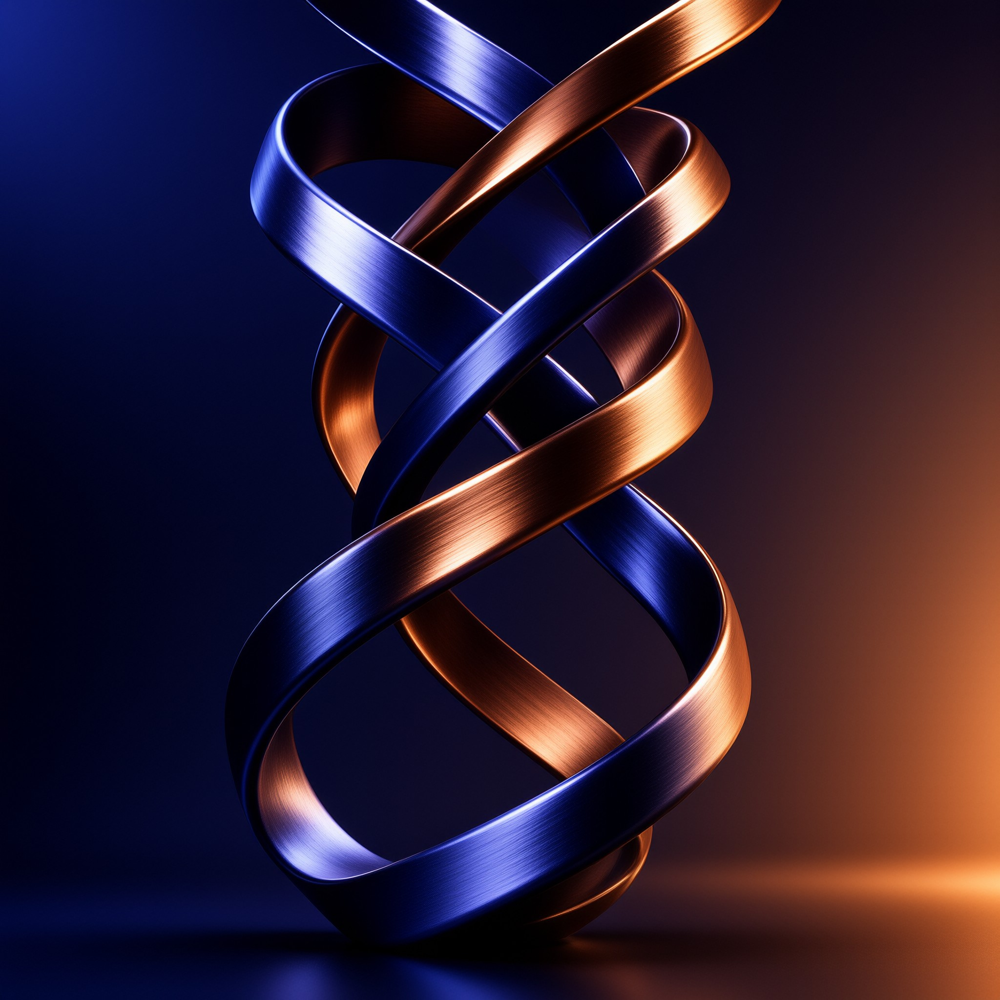 Intertwined Metallic Ribbons