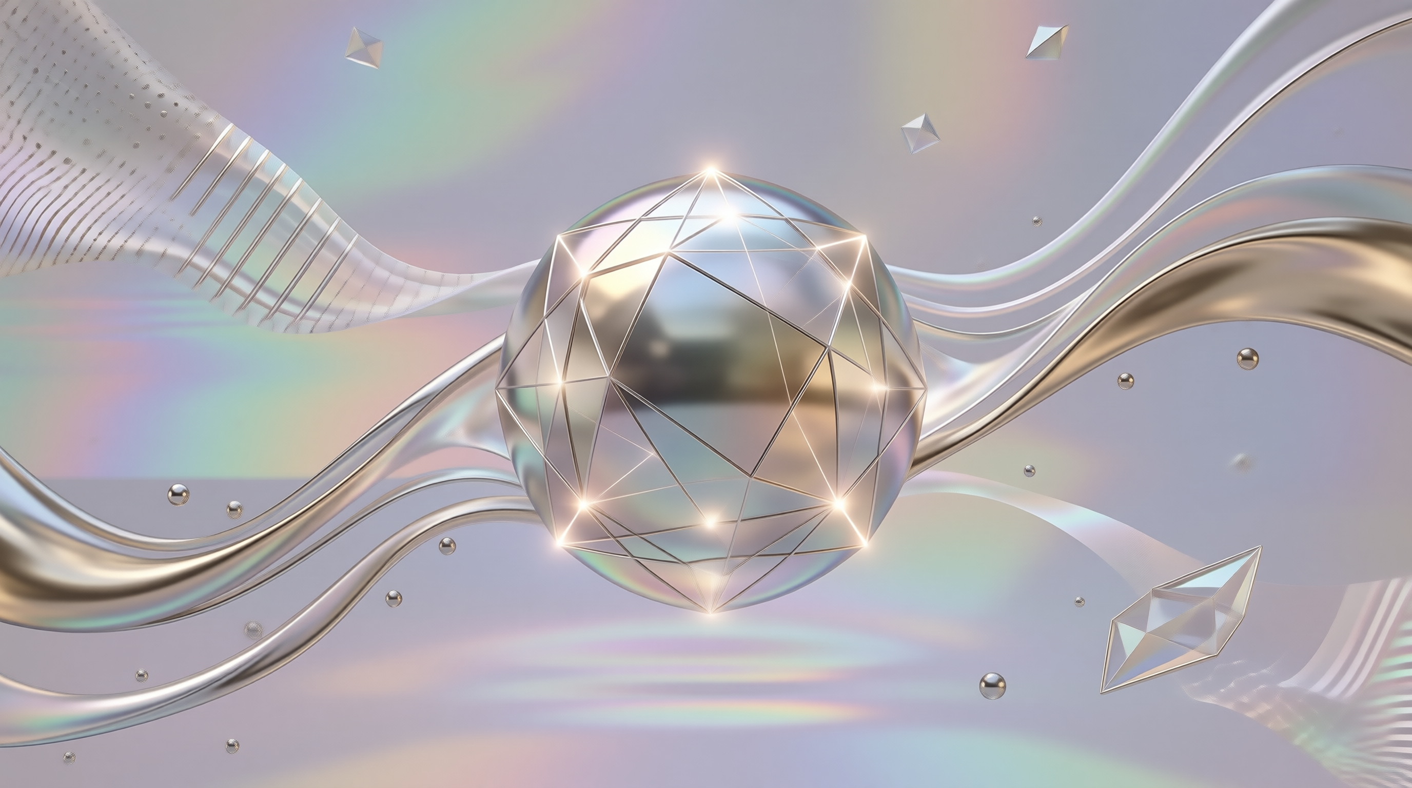 Abstract Gem Sphere Art