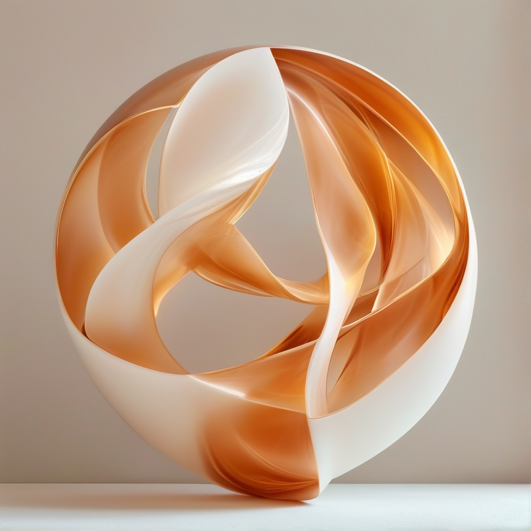 Abstract Orange Sculpture